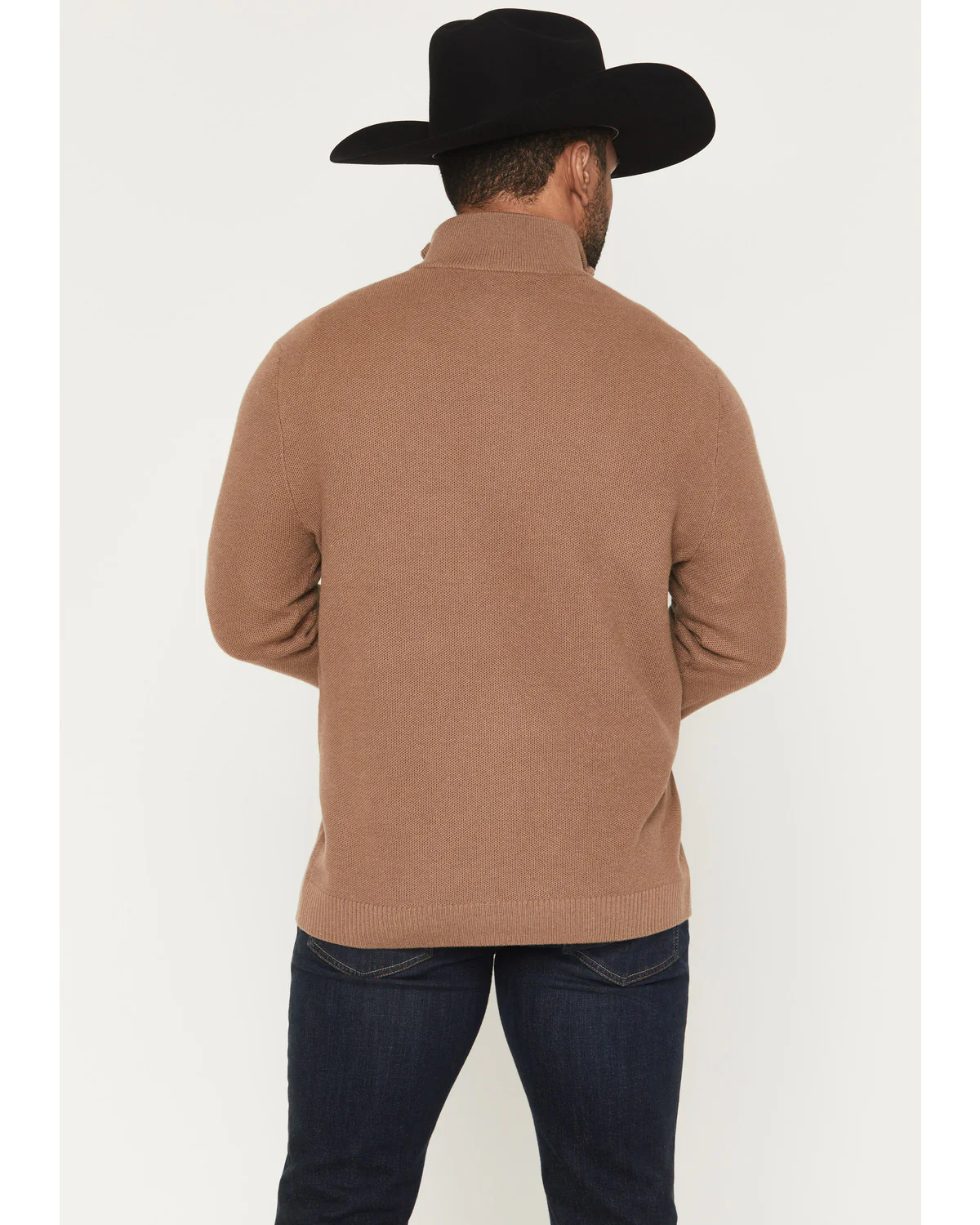 Cody James Black 1978™ Men's Parker Solid 1/4 Zip Pullover Sweater - Image 4