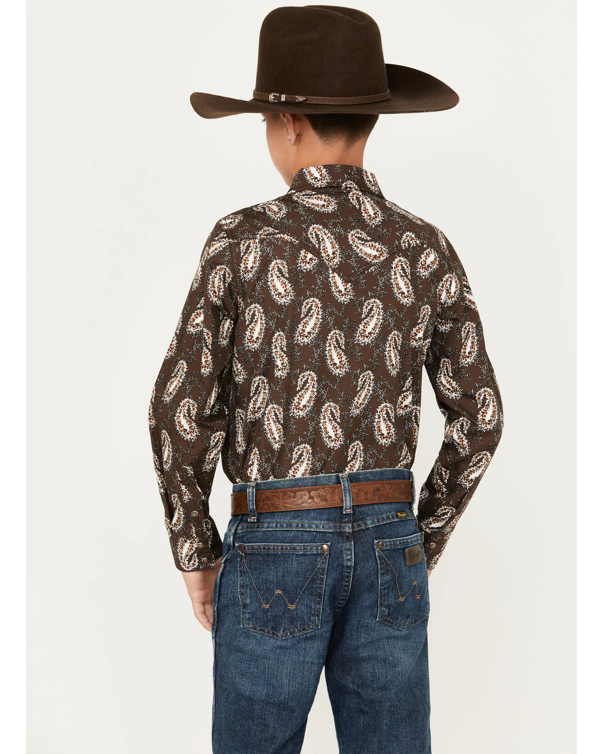 Cody James Boys' Flea Market Paisley Print Long Sleeve Snap Western Shirt - Image 4