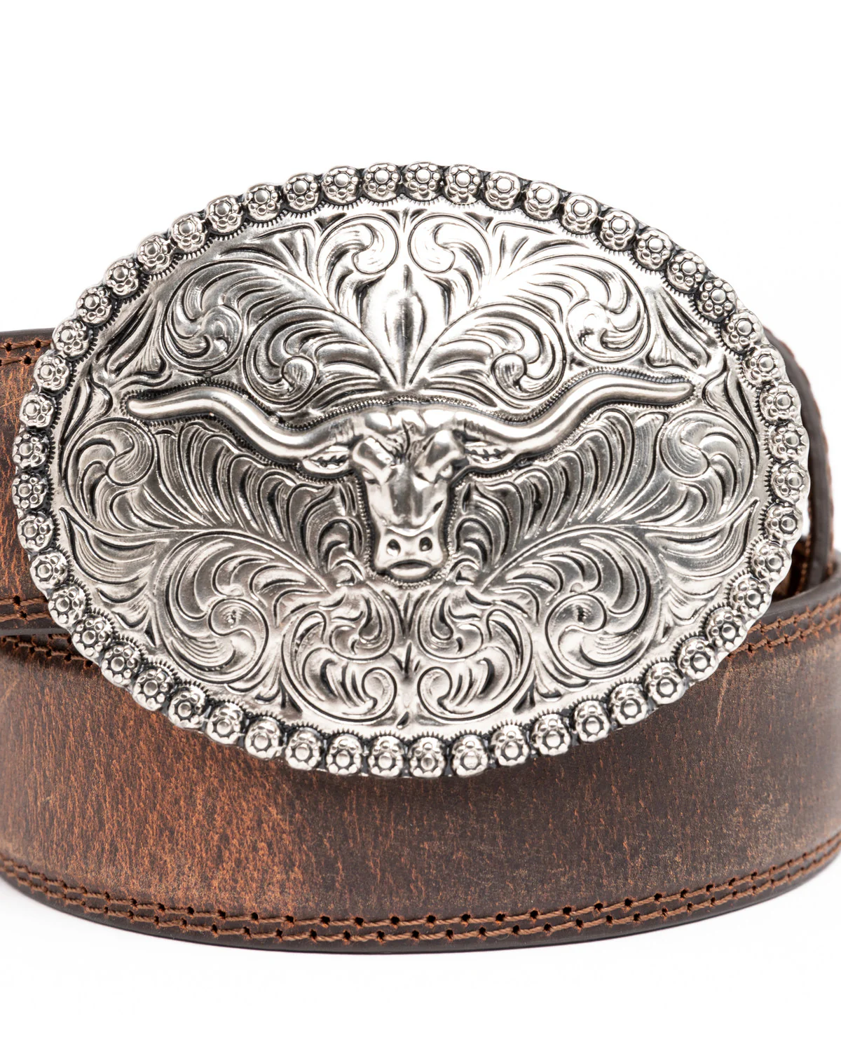 Cody James Boys' Longhorn Plaque Buckle Belt - Image 3