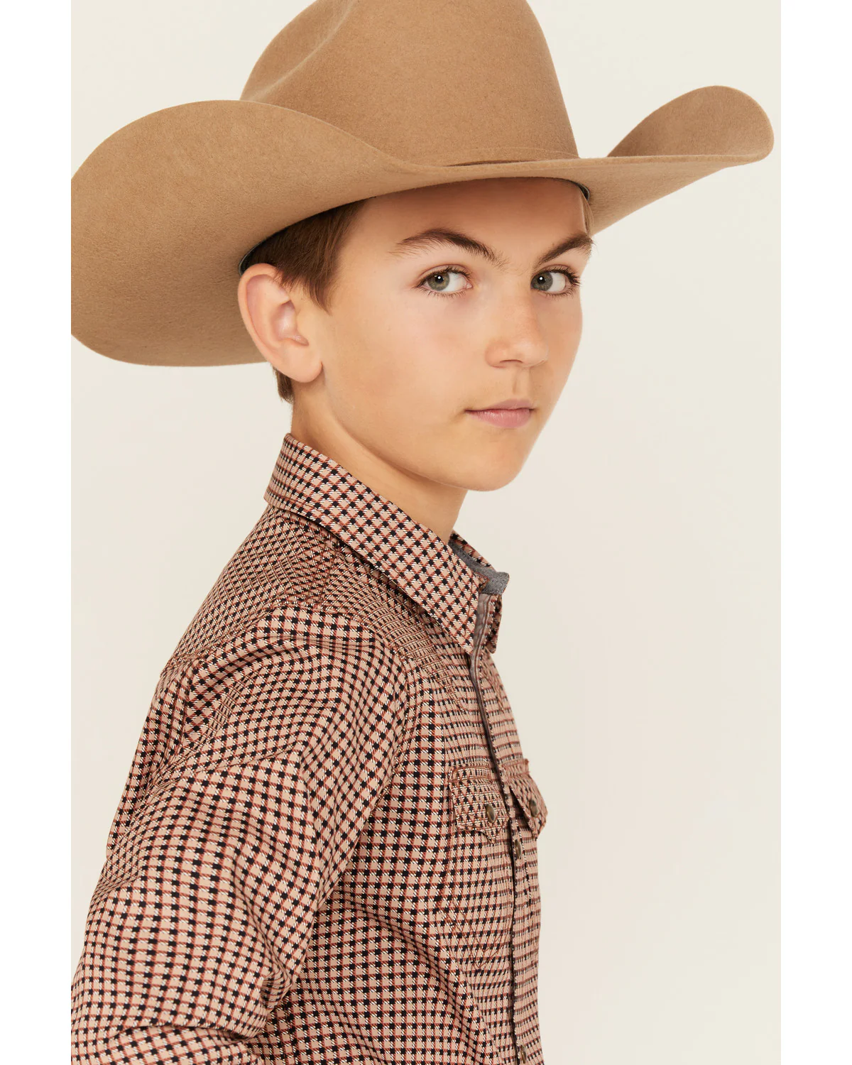 Cody James Boys' Ramon Plaid Print Long Sleeve Snap Western Shirt - Image 2