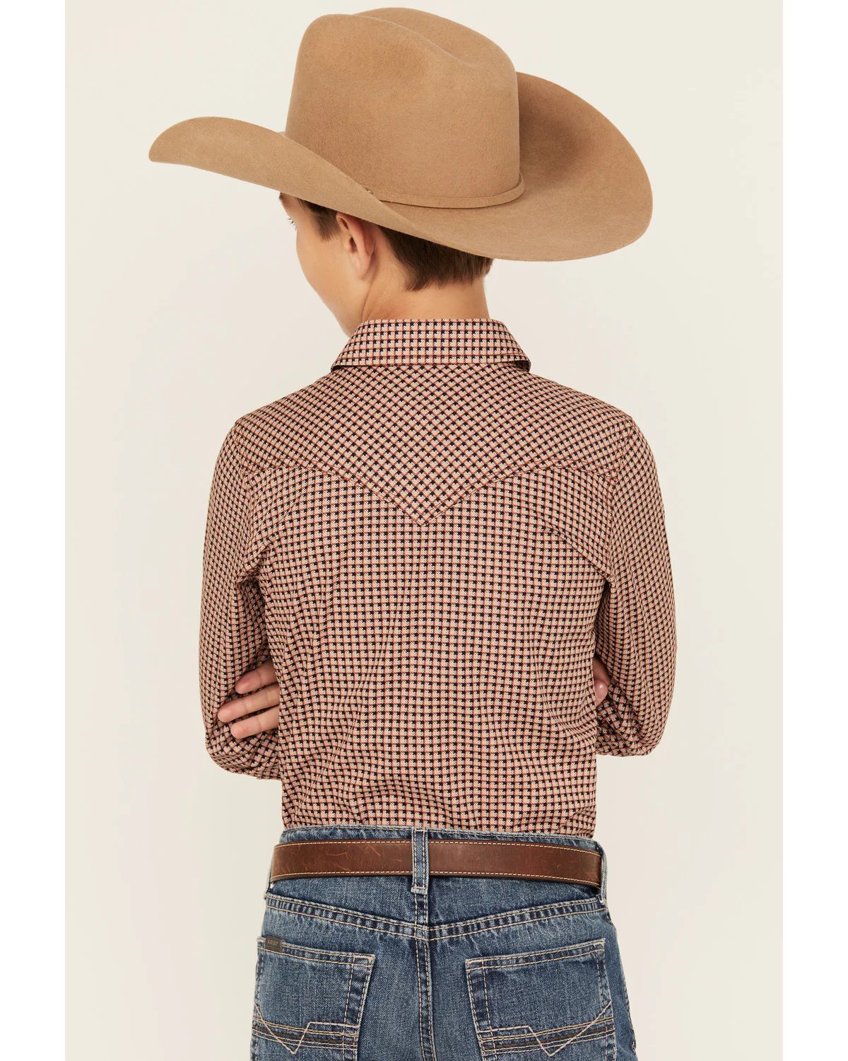 Cody James Boys' Ramon Plaid Print Long Sleeve Snap Western Shirt - Image 4
