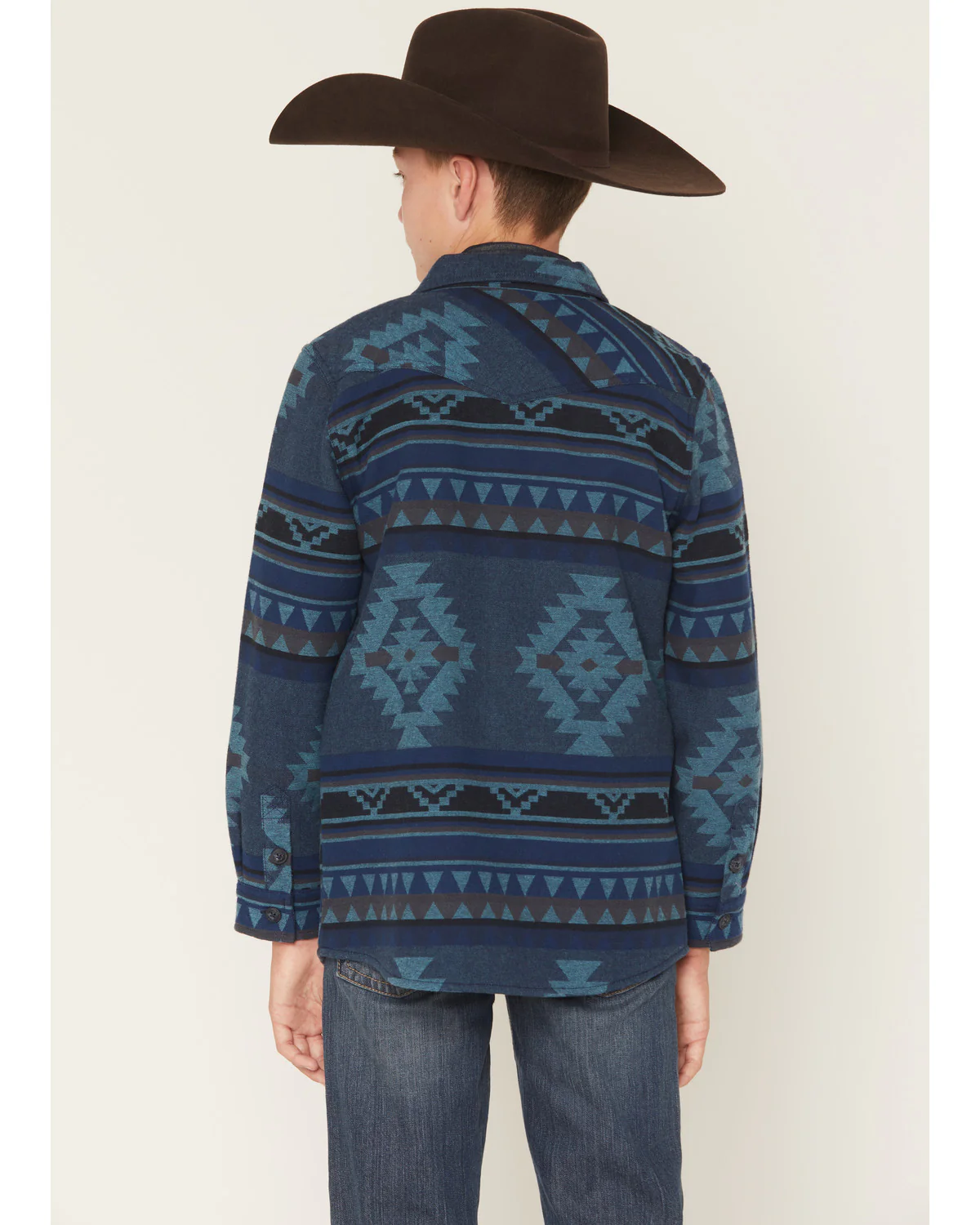 Cody James Boys' Rosewell Southwestern Print Button-Down Flannel Shirt Jacket - Image 4