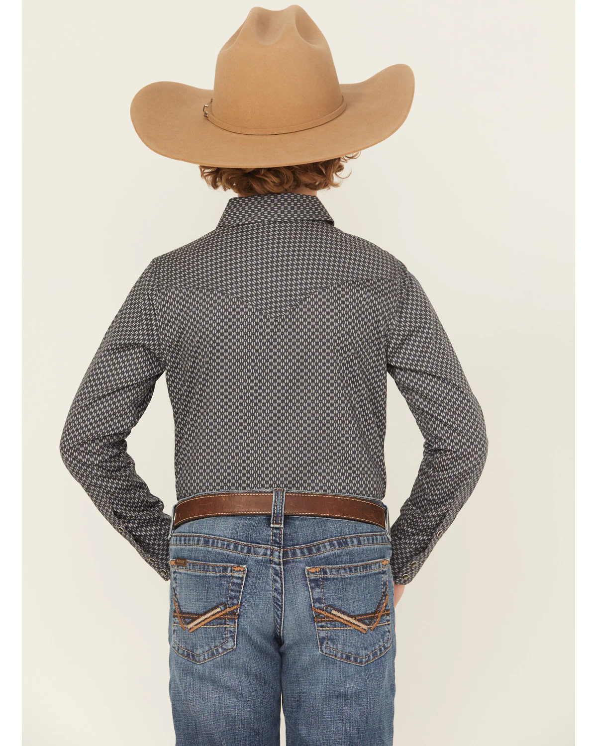 Cody James Boys' San Juan Geo Print Long Sleeve Snap Western Shirt - Image 4