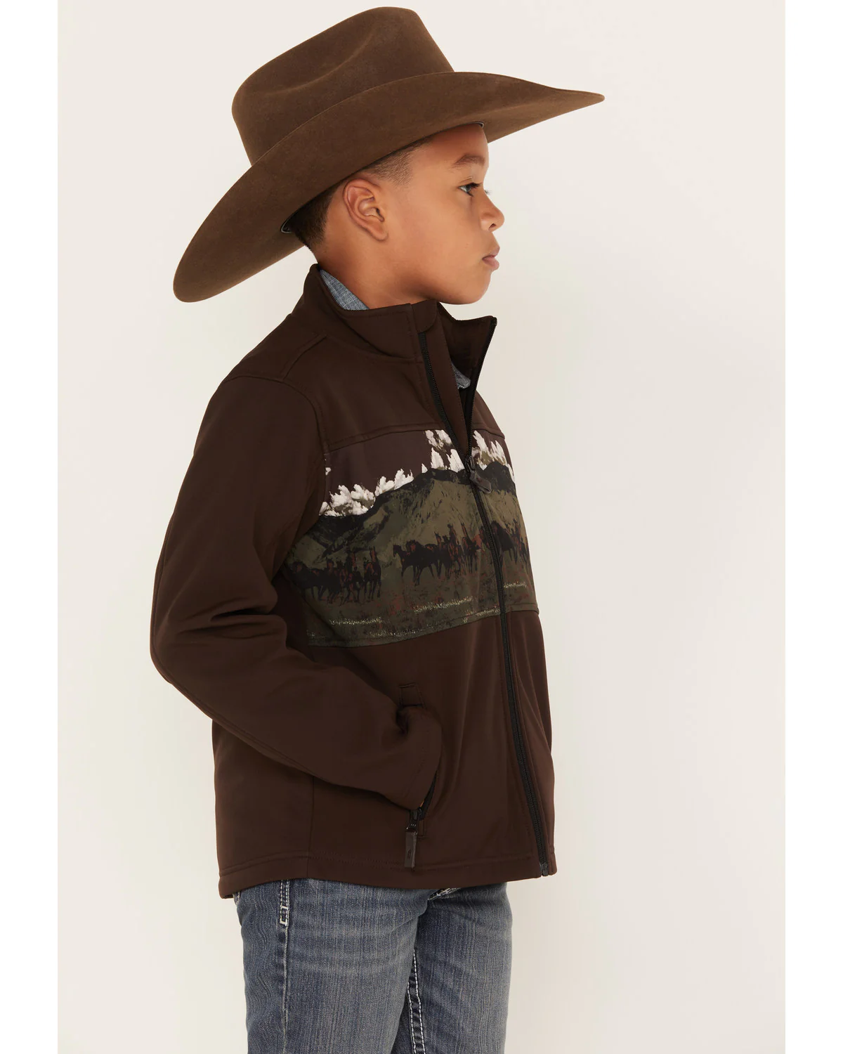 Cody James Boys' Western Scenic Print Softshell Jacket - Image 2