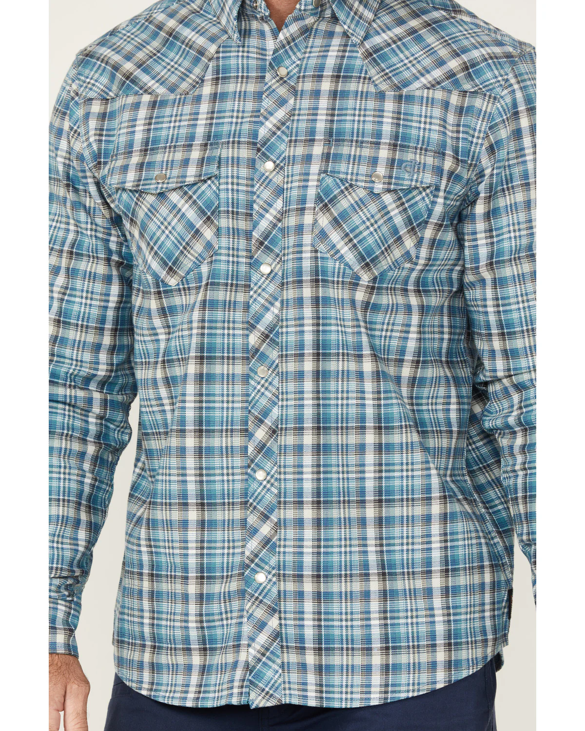 Cody James FR Men's Plaid Print Long Sleeve Pearl Snap Stretch Western Work Shirt - Image 3