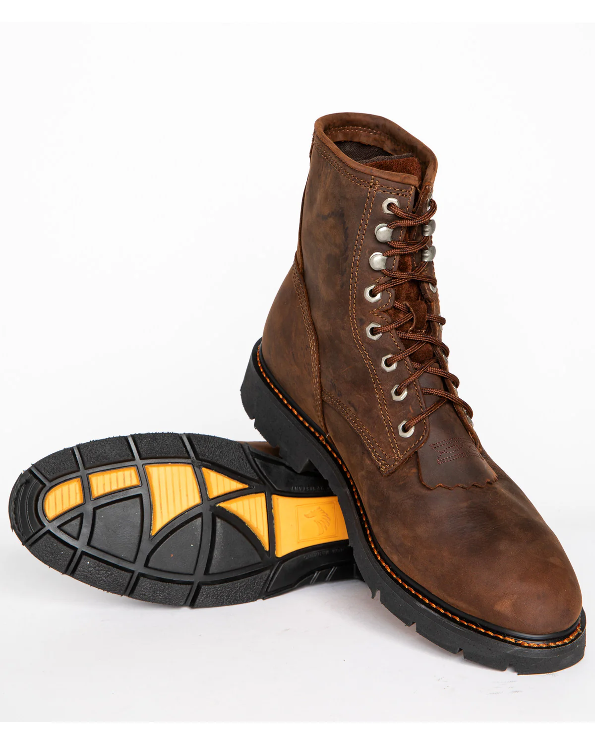 Cody James Men's 8" Mustang Waterproof Lace-Up Kiltie Work Boots - Soft Toe - Image 5