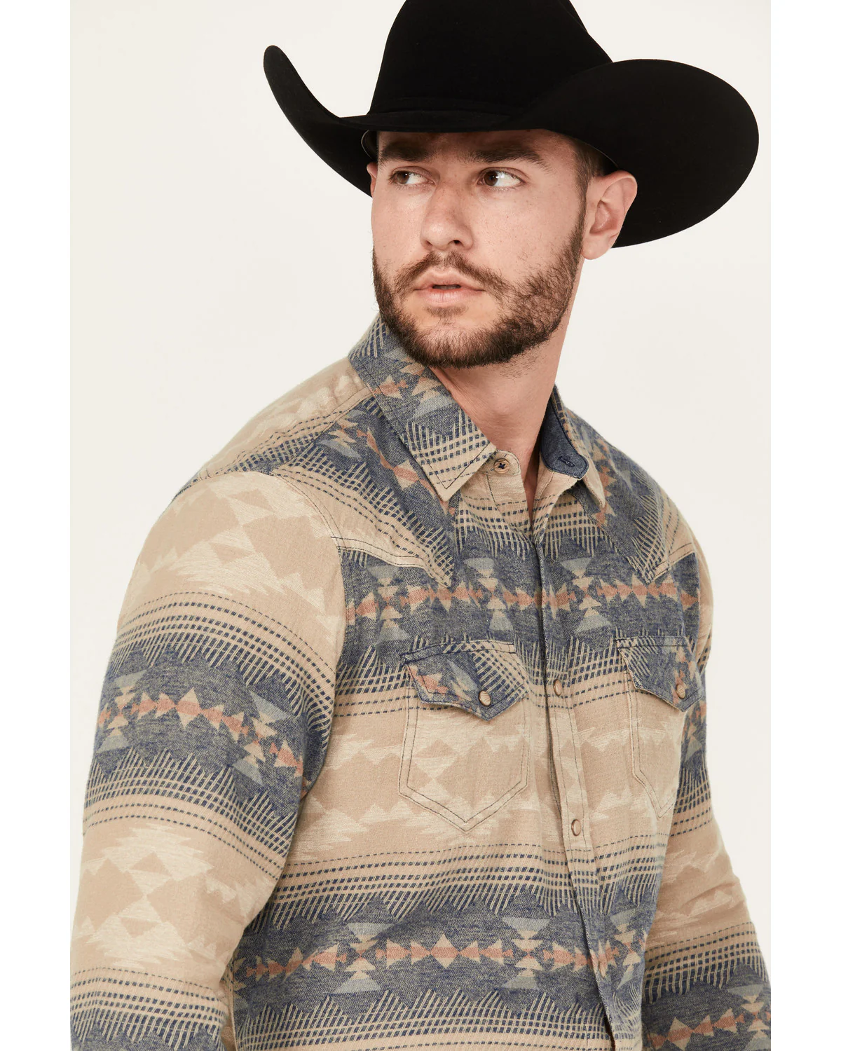 Cody James Men's Arrow Bear Southwestern Print Long Sleeve Snap Western Shirt - Image 2