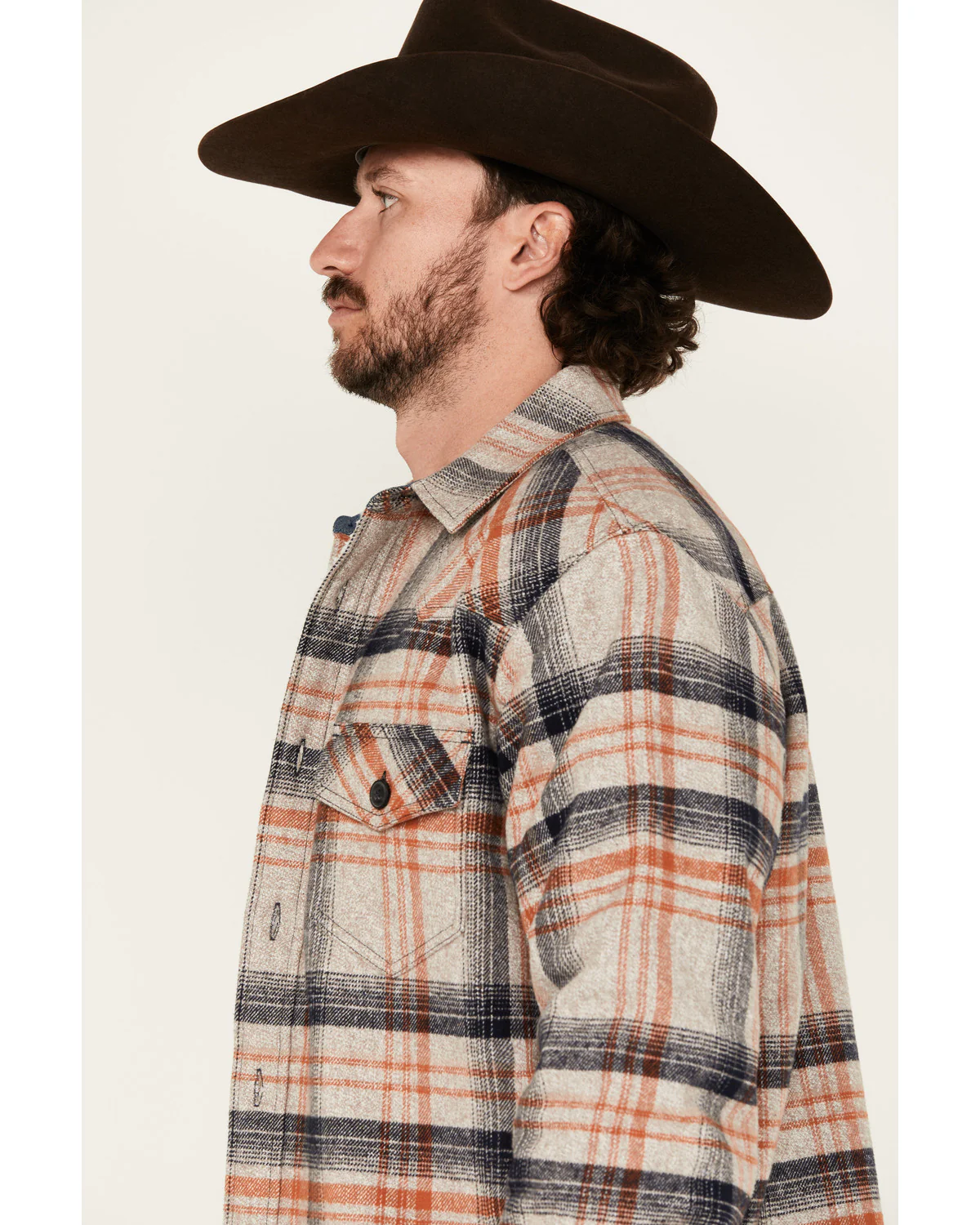 Cody James Men's Bandera Plaid Print Sherpa Lined Shirt Jacket - Image 2