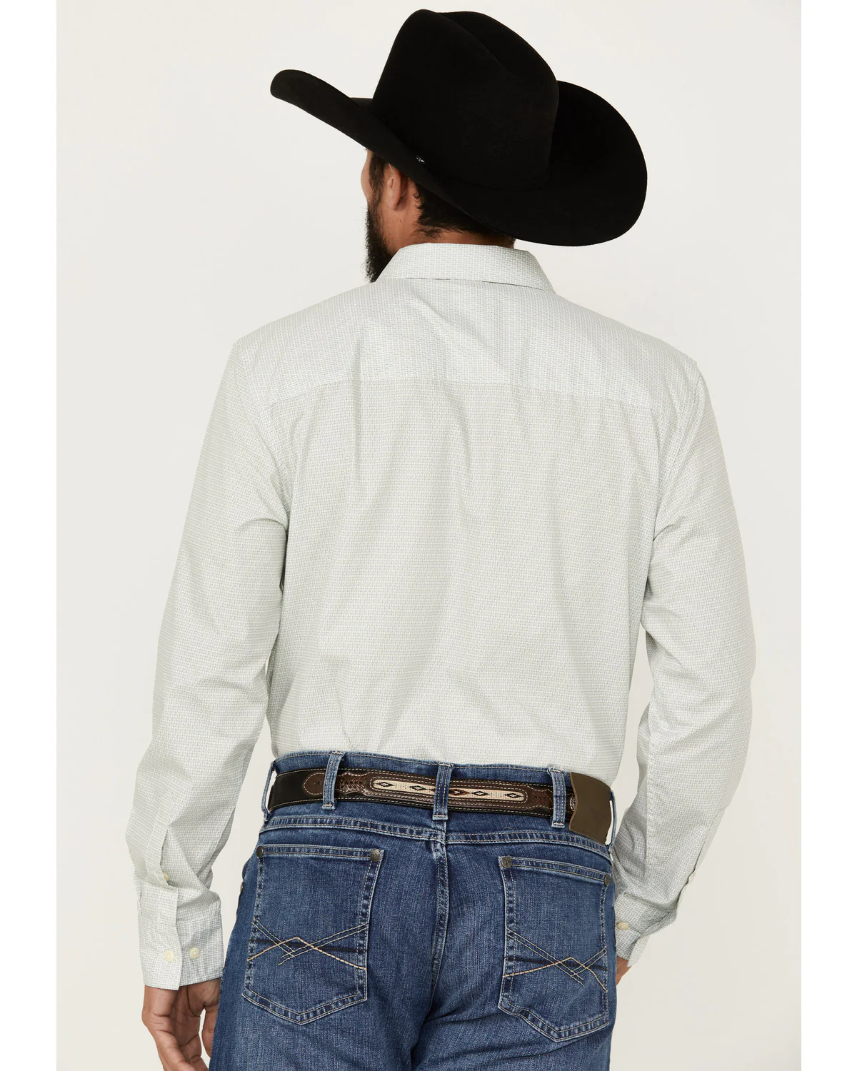 Cody James Men's Bar Stool Geo Print Long Sleeve Button-Down Western Shirt - Image 4