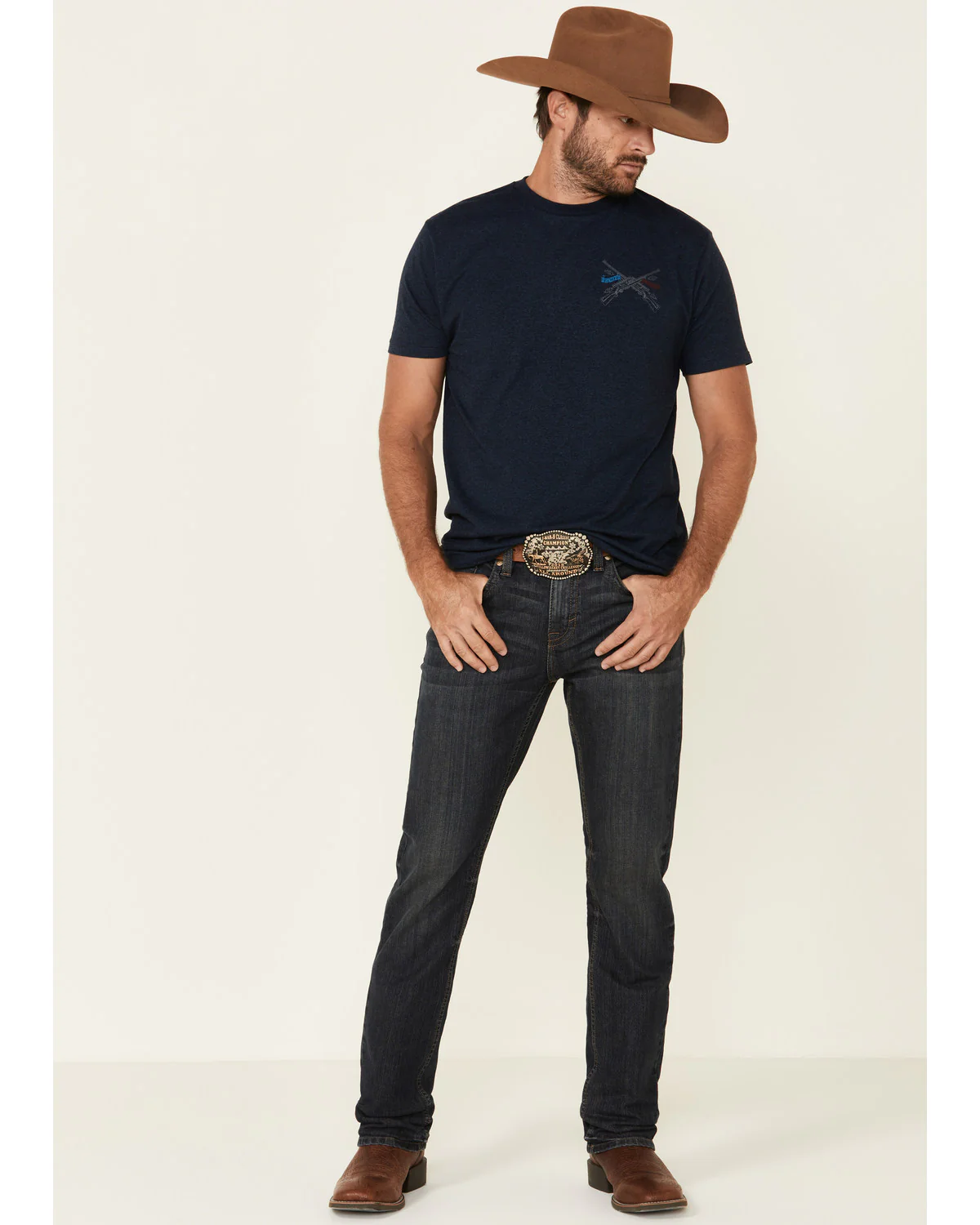 Cody James Men's Barn Sour Wash Jackson Slim Straight Stretch Denim Jeans