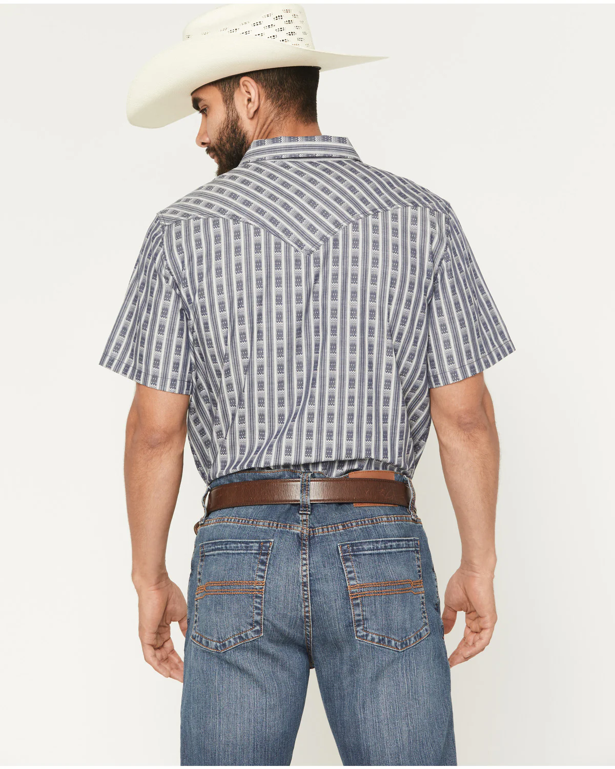 Cody James Men's Barrel Racer Southwestern Striped Print Long Sleeve Snap Western Shirt - Image 4
