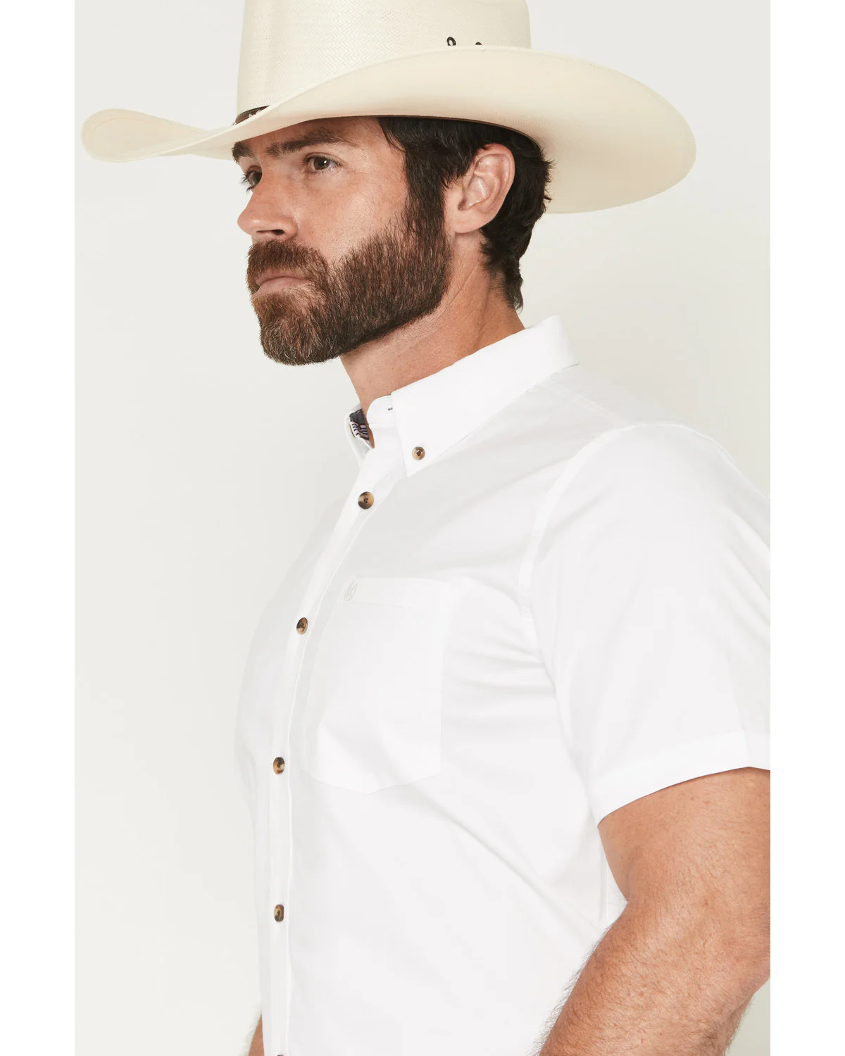 Cody James Men's Basic Solid Short Sleeve Button-Down Stretch Western Shirt - Image 2