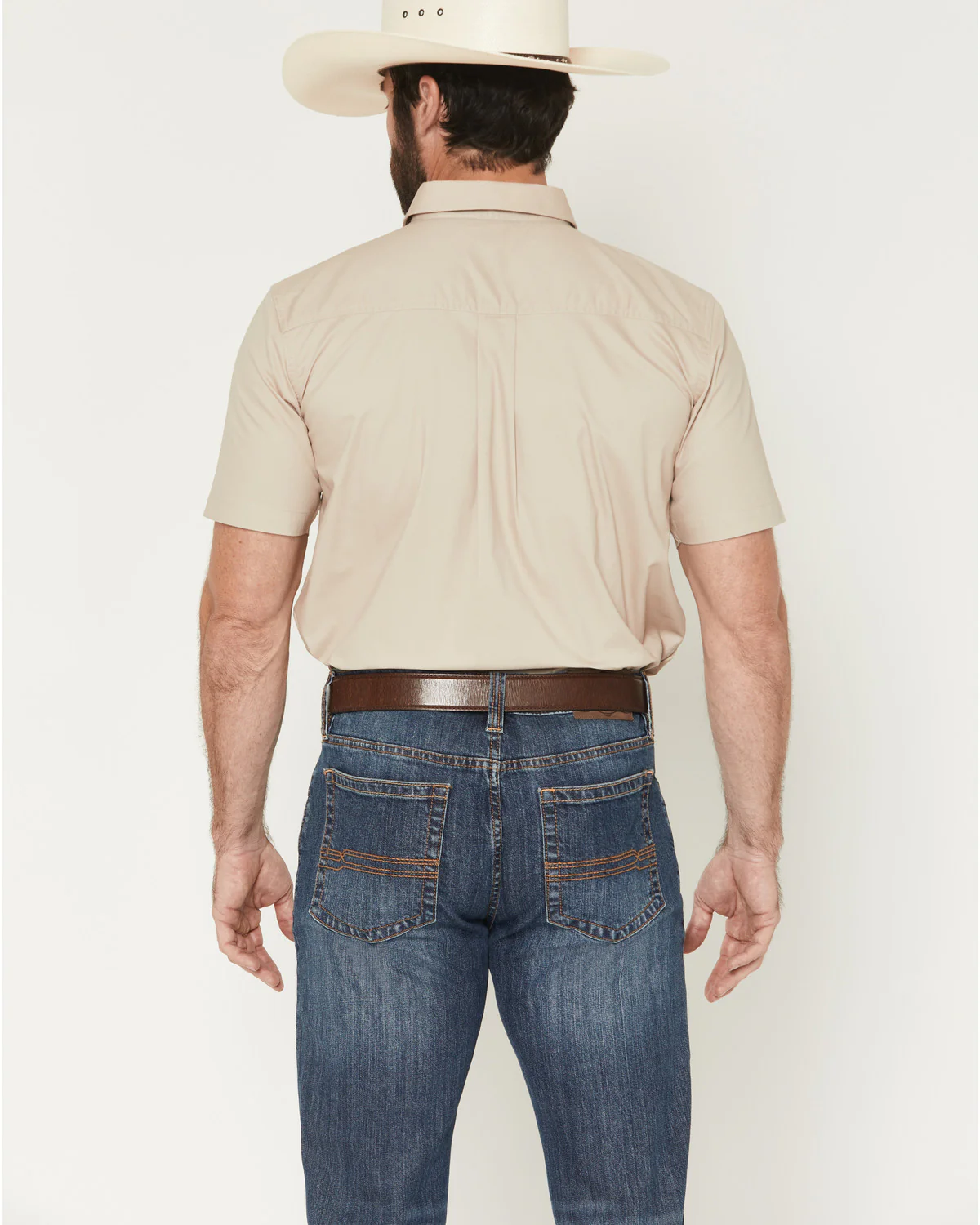 Cody James Men's Basic Solid Short Sleeve Button-Down Stretch Western Shirt - Image 4