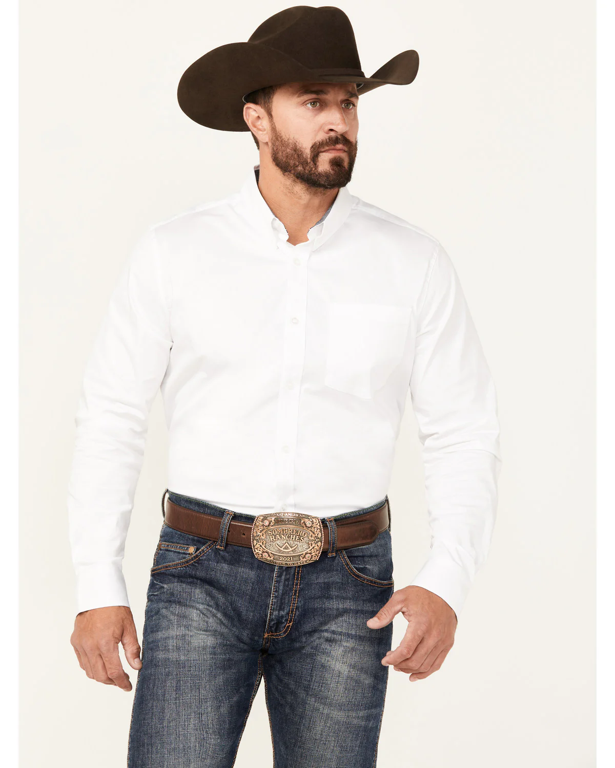 Cody James Men's Basic Twill Long Sleeve Button-Down Performance Western Shirt