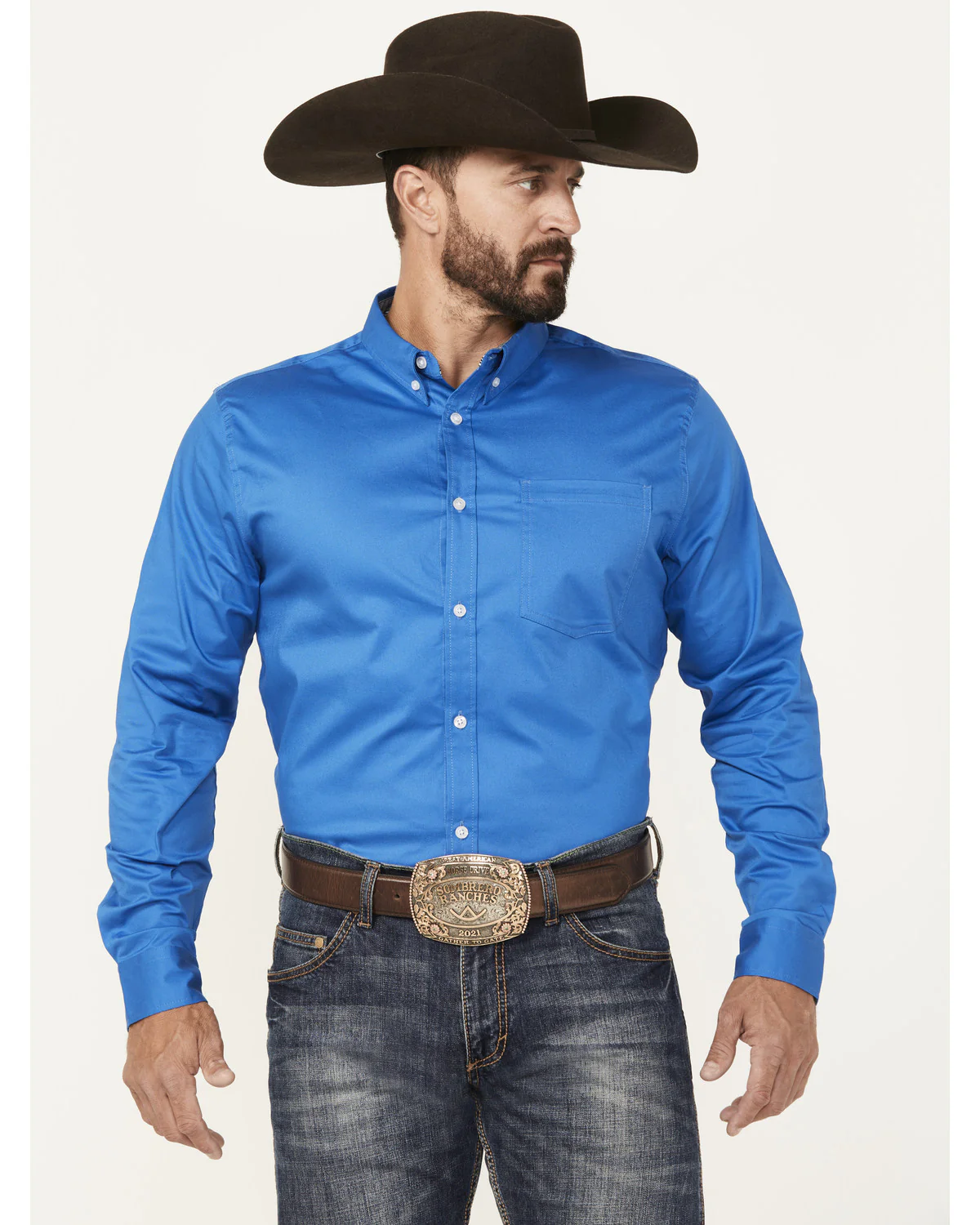 Cody James Men's Basic Twill Long Sleeve Button-Down Performance Western Shirt