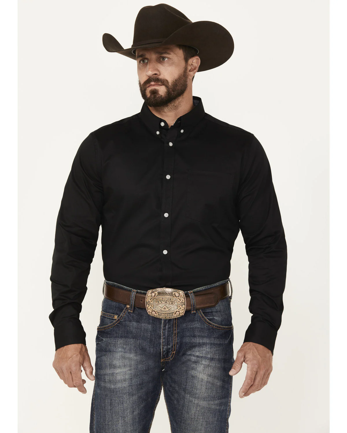 Cody James Men's Basic Twill Long Sleeve Button-Down Performance Western Shirt