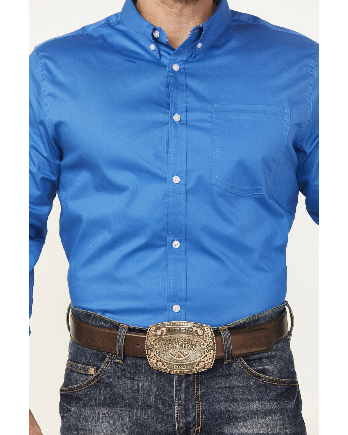 Cody James Men's Basic Twill Long Sleeve Button-Down Performance Western Shirt - Image 3