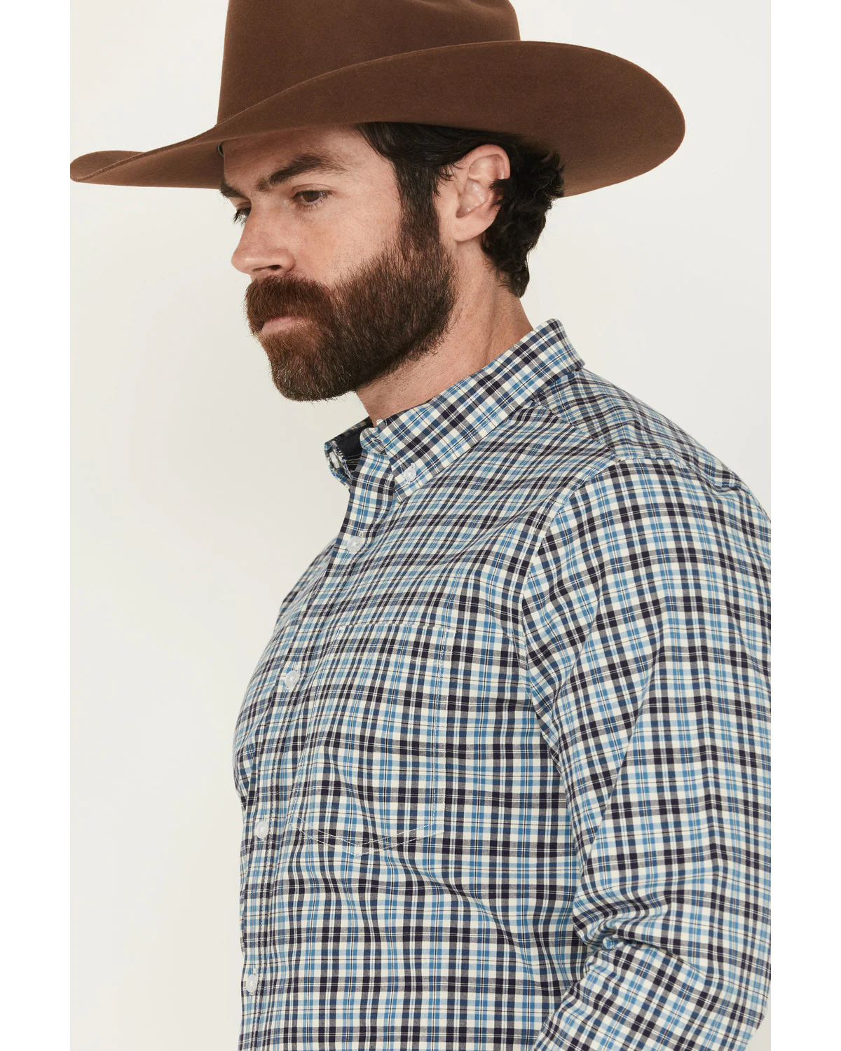 Cody James Men's Bob Plaid Print Long Sleeve Button-Down Western Shirt - Image 2