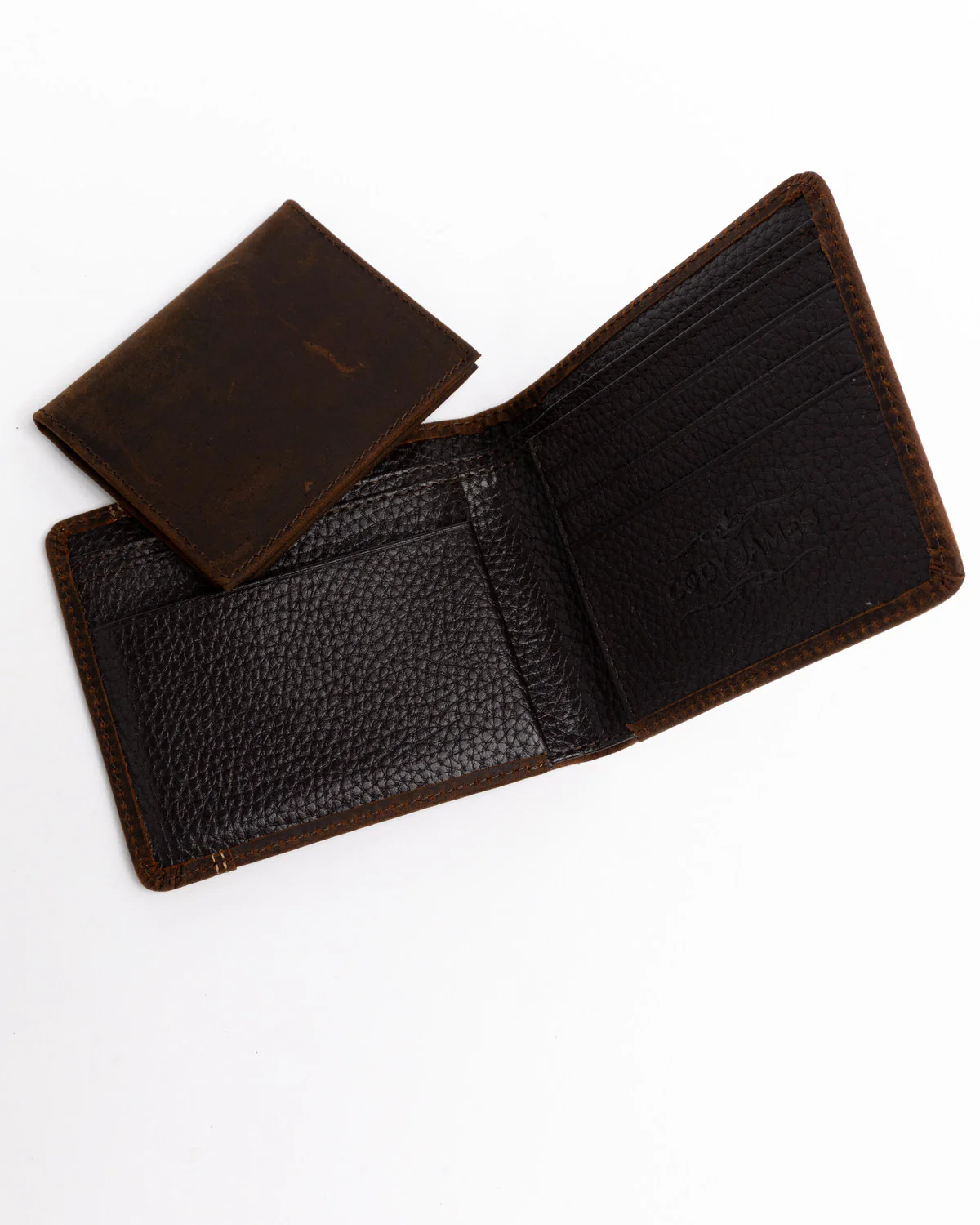 Cody James Men's Boot Stitch Bi-Fold Leather Wallet - Image 4