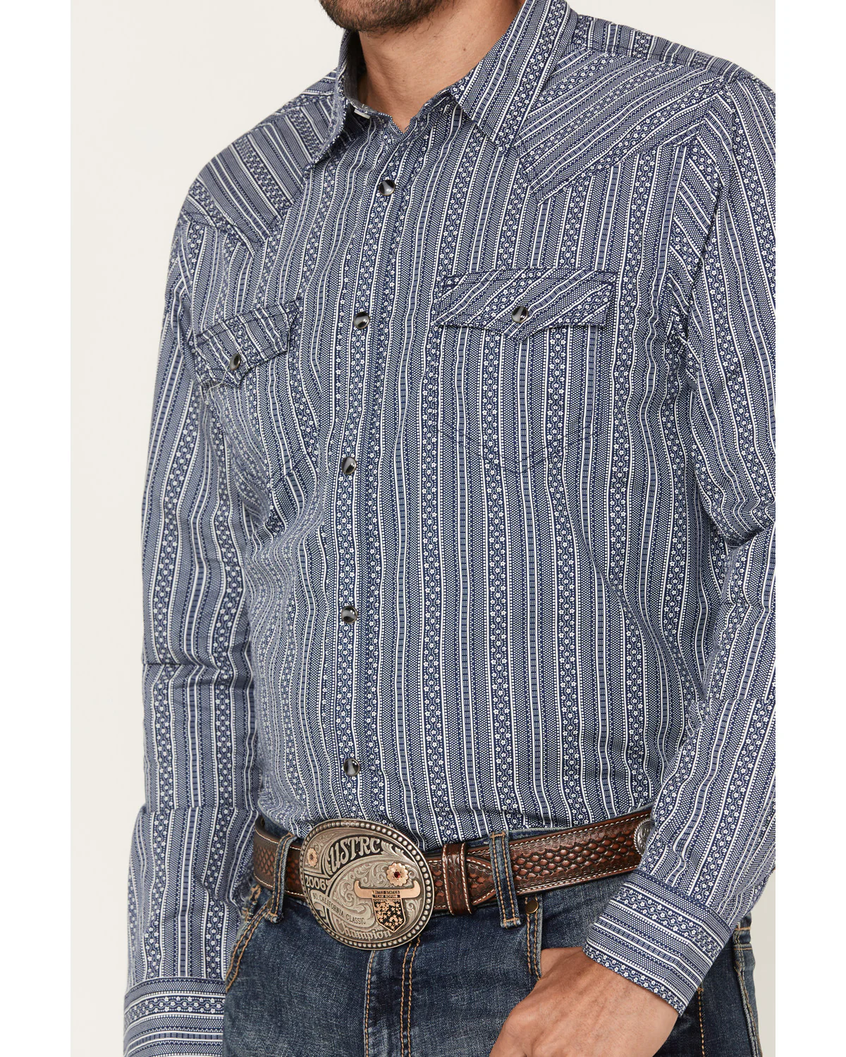 Cody James Men's Born N Raised Striped Long Sleeve Snap Western Shirt - Big & Tall - Image 3