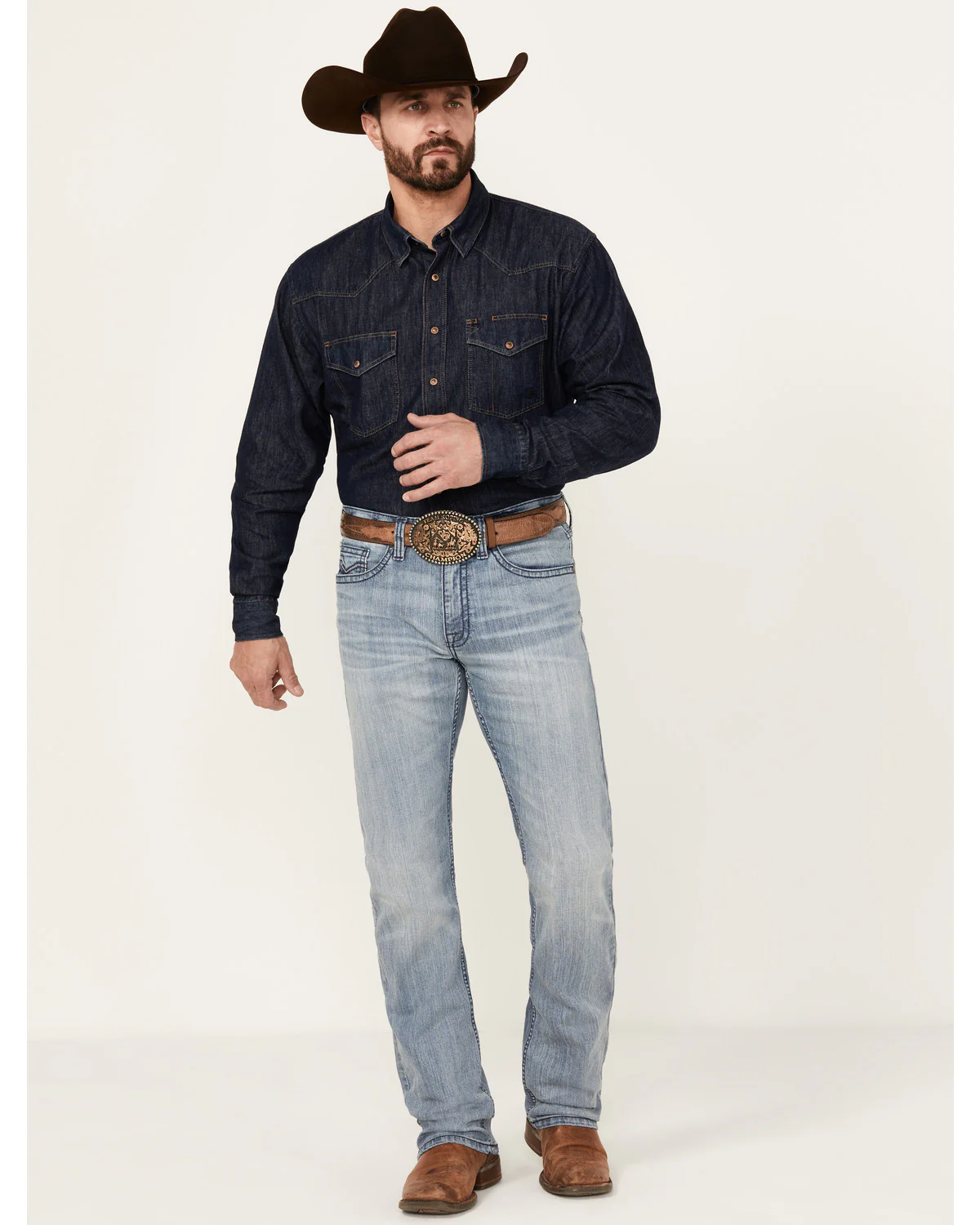 Cody James Men's Buckskin Wash Jackson Slim Straight Stretch Denim Jeans