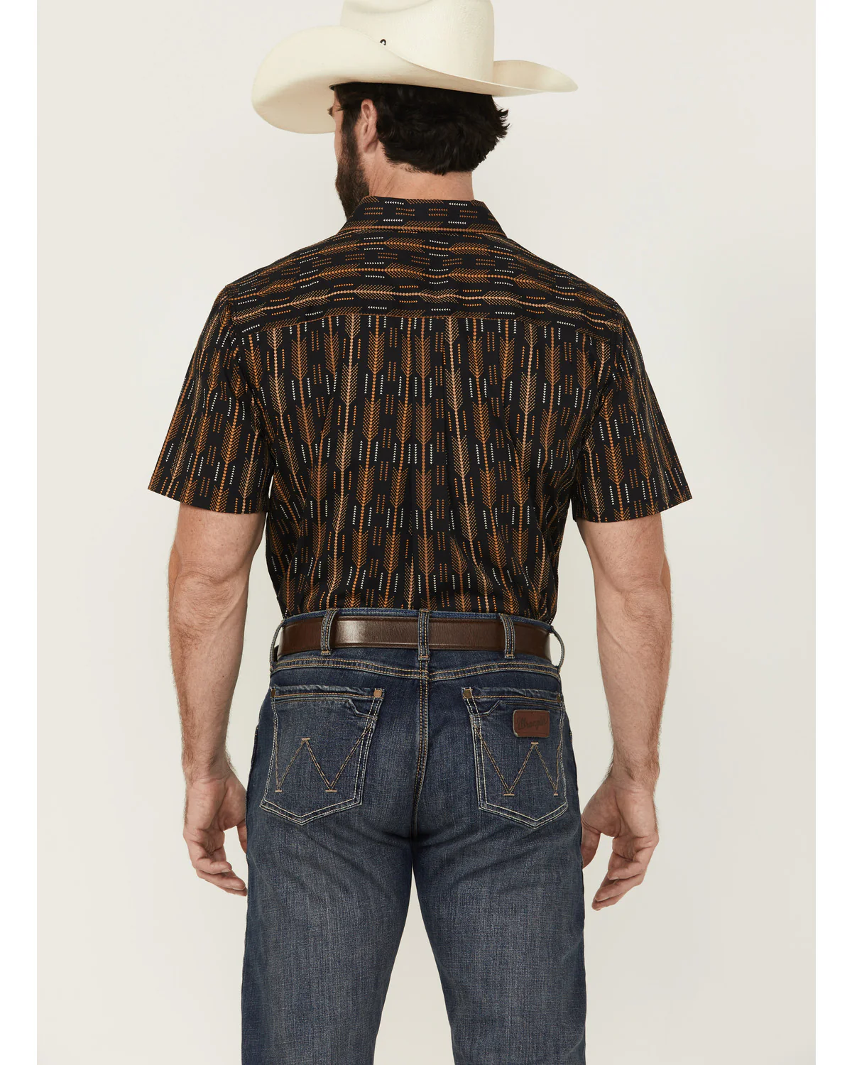 Cody James Men's Cactus Dobby Striped Print Short Sleeve Button-Down Stretch Western Shirt - Image 4