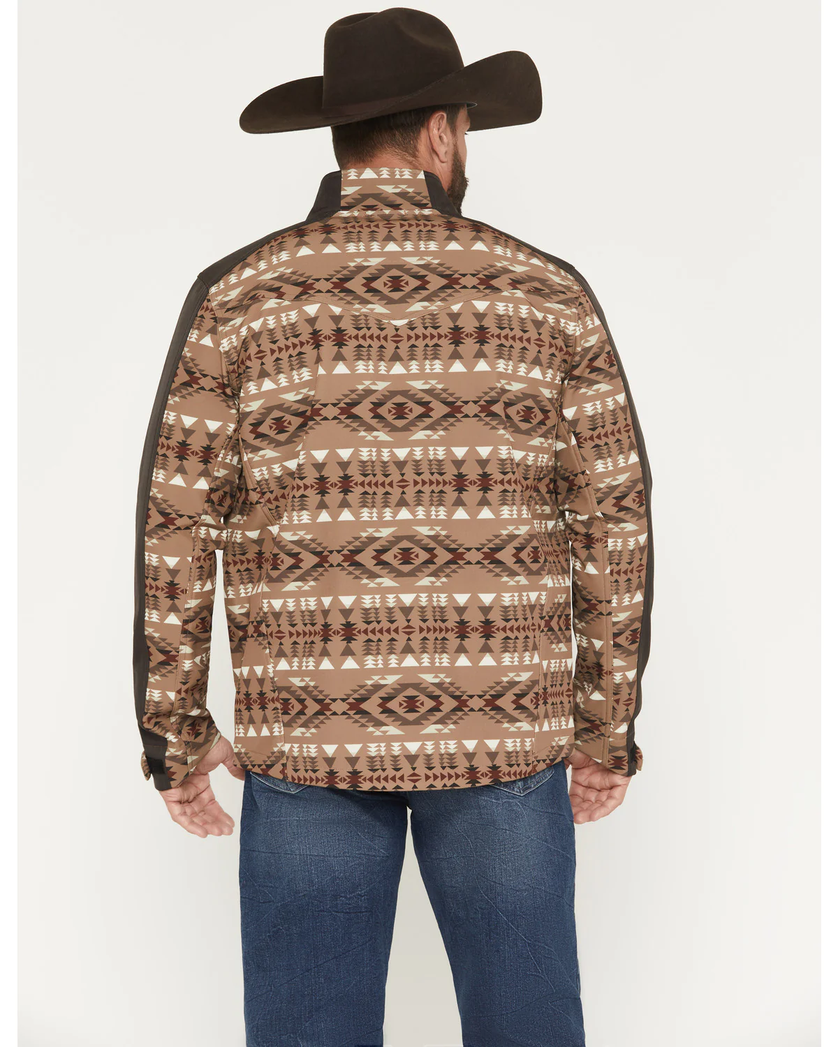 Cody James Men's Calhoun Southwestern Print Textured Softshell Jacket - Image 4