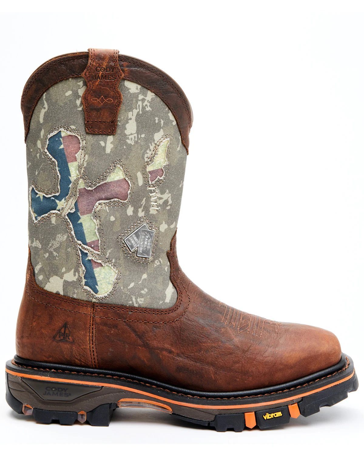 Cody James Men's 12" Camo Decimator Western Work Boots - Soft Toe - Image 3