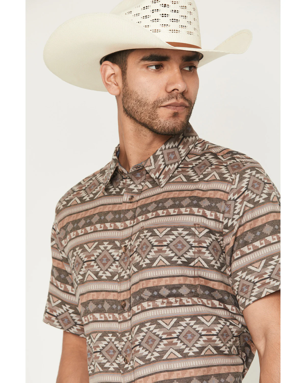Cody James Men's Captain Southwestern Print Short Sleeve Button-Down Stretch Western Shirt - Image 2