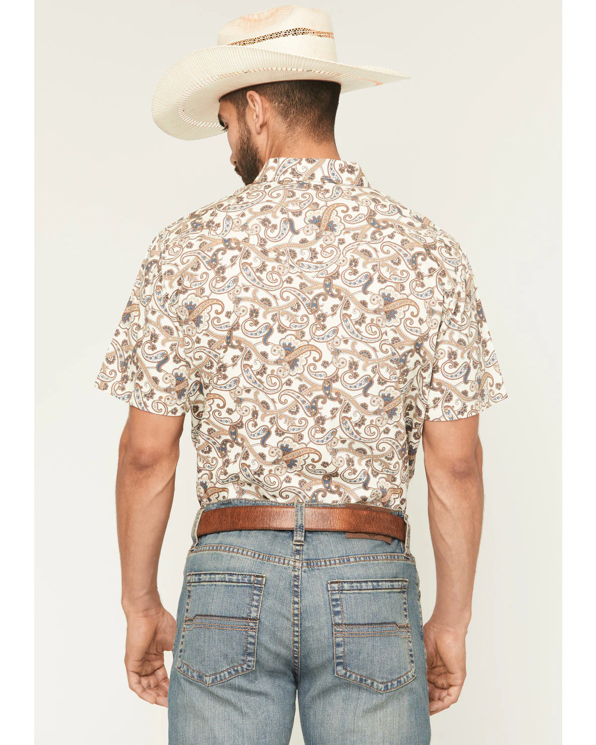 Cody James Men's Carlsbad Paisley Print Short Sleeve Snap Western Shirt - Image 4