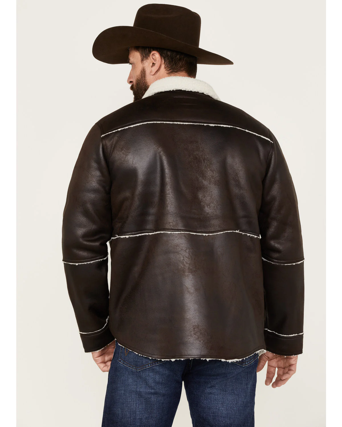 Cody James Men's Carmine Faux Shearling Shacket - Image 4