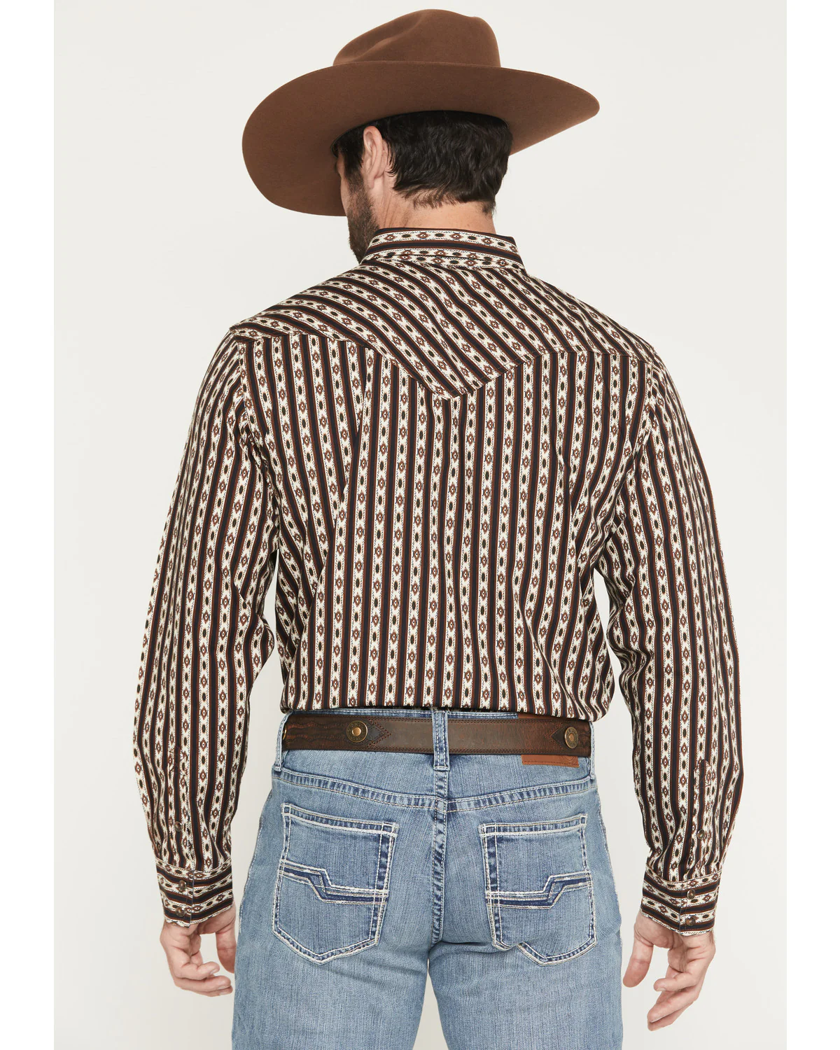 Cody James Men's Cowboys Legacy Southwestern Striped Long Sleeve Snap Western Shirt - Image 4