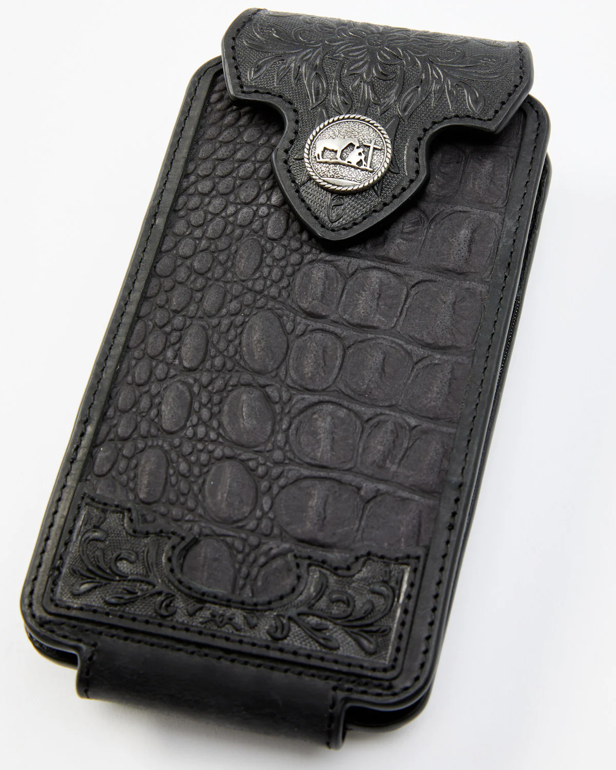 Cody James Men's Crocodile Embossed Cell Phone Case