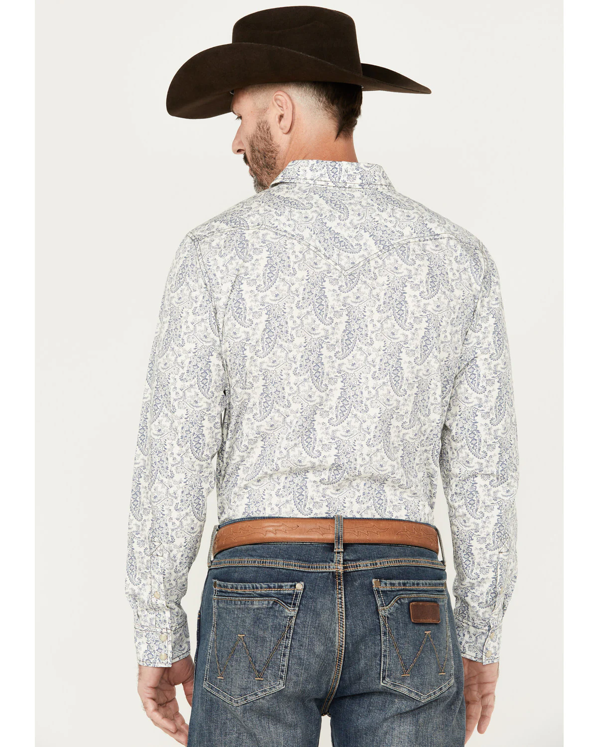 Cody James Men's Dagget Paisley Print Long Sleeve Snap Western Shirt - Image 4