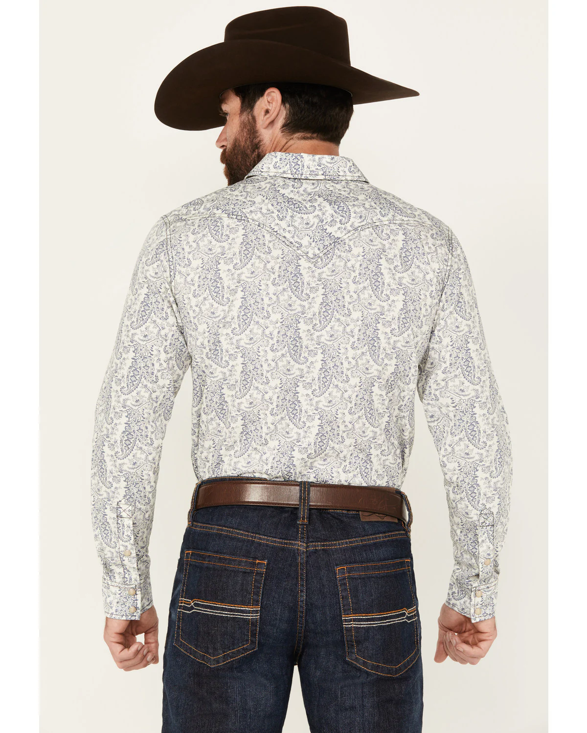 Cody James Men's Dagget Paisley Print Long Sleeve Snap Western Shirt - Big - Image 4