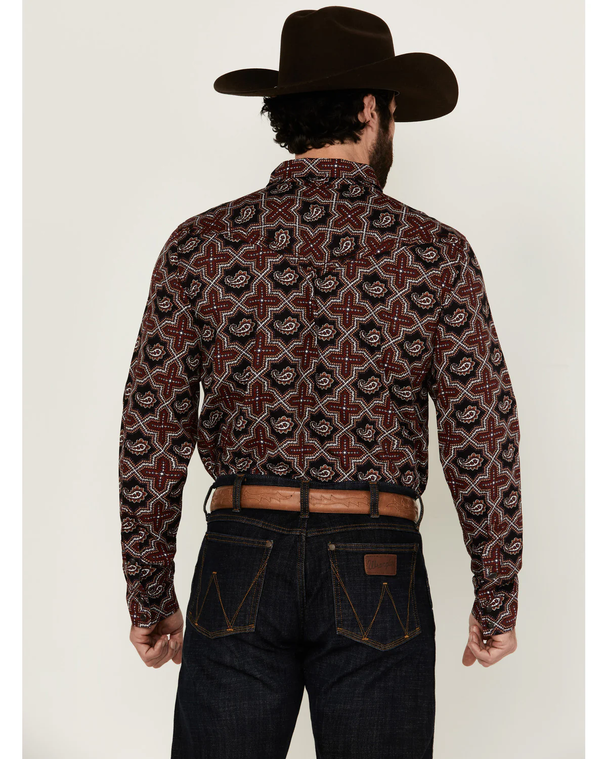 Cody James Men's Daybreak Geo Print Long Sleeve Snap Western Shirt - Big - Image 4