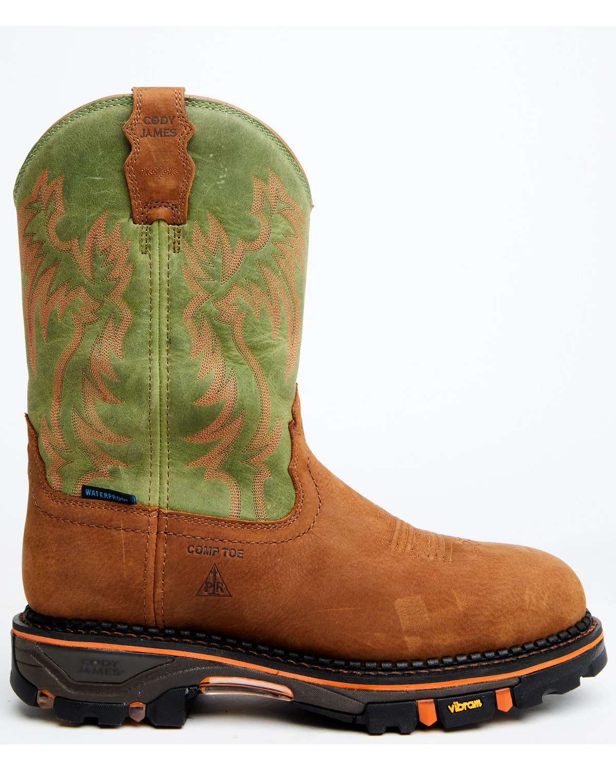 Cody James Men's Decimator 11" High Hopes Vibram Waterproof Work Boots - Composite Toe - Image 2