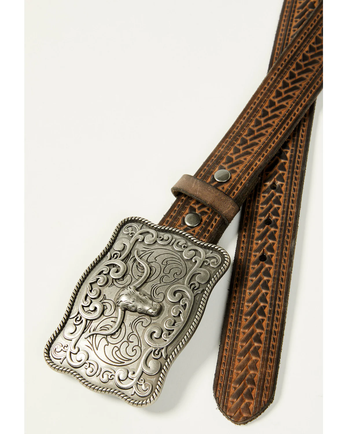 Cody James Men's Declan Embossed Buckle Belt - Image 2