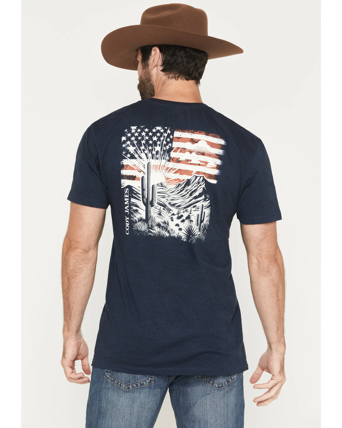 Cody James Men's Desert Flag Patriotic Short Sleeve Graphic T-Shirt