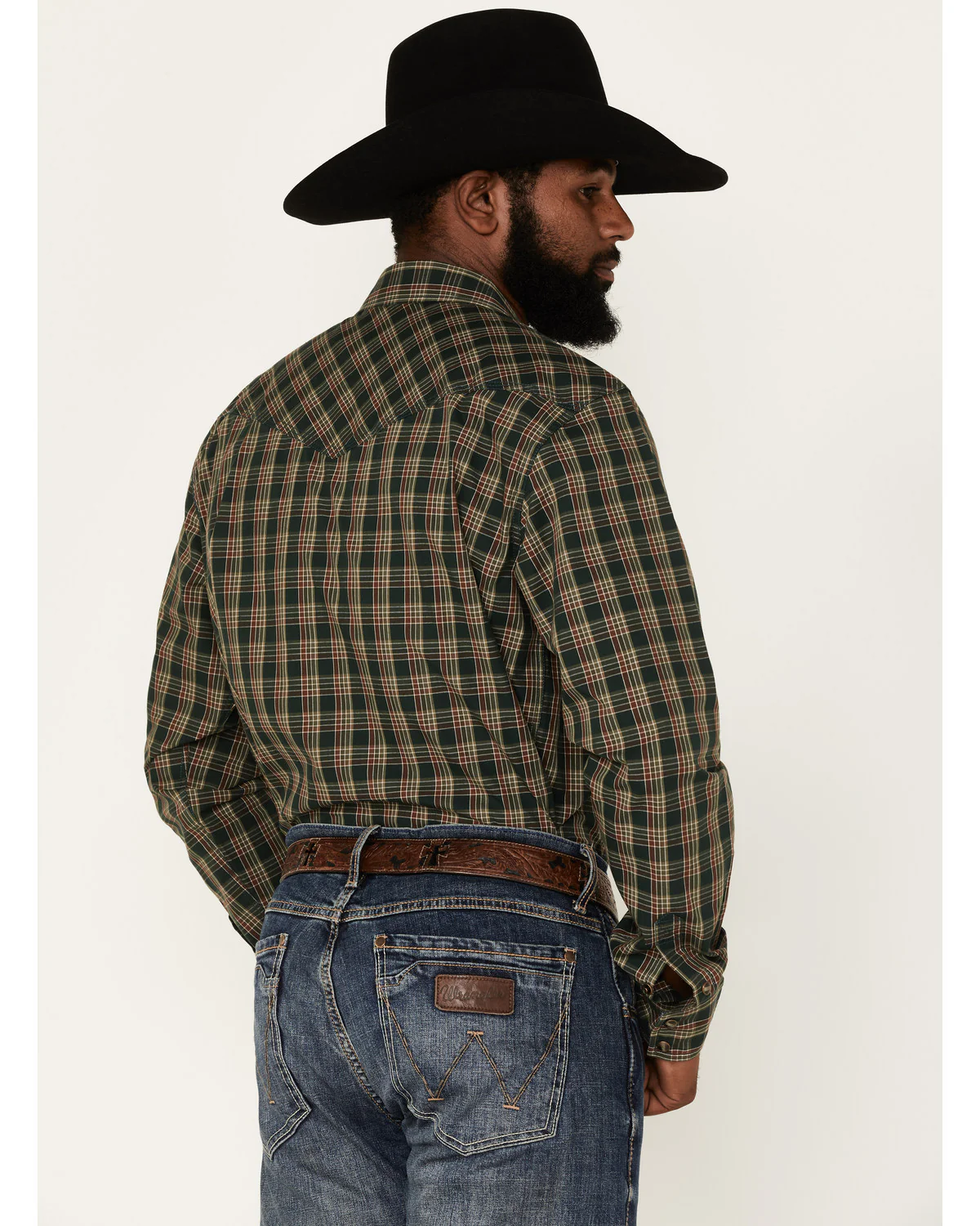 Cody James Men's Douglas Fir Plaid Print Long Sleeve Snap Western Shirt - Image 4