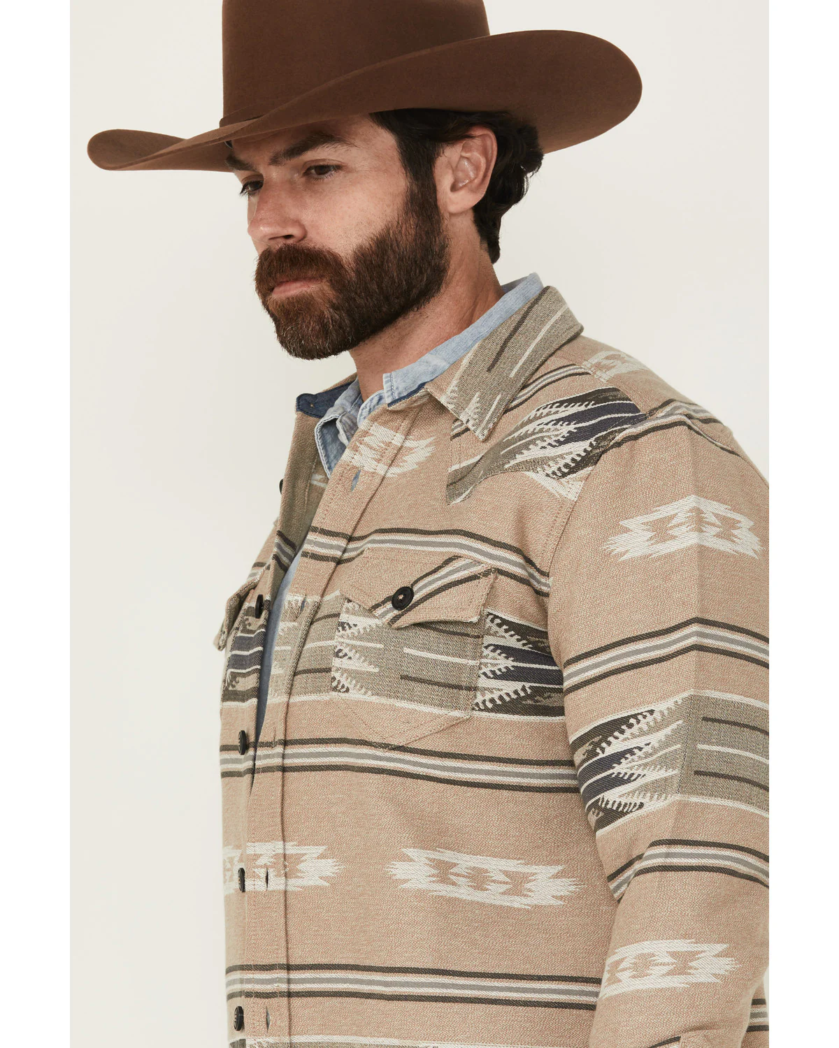 Cody James Men's Dustbowl Southwestern Print Shirt Jacket - Image 2