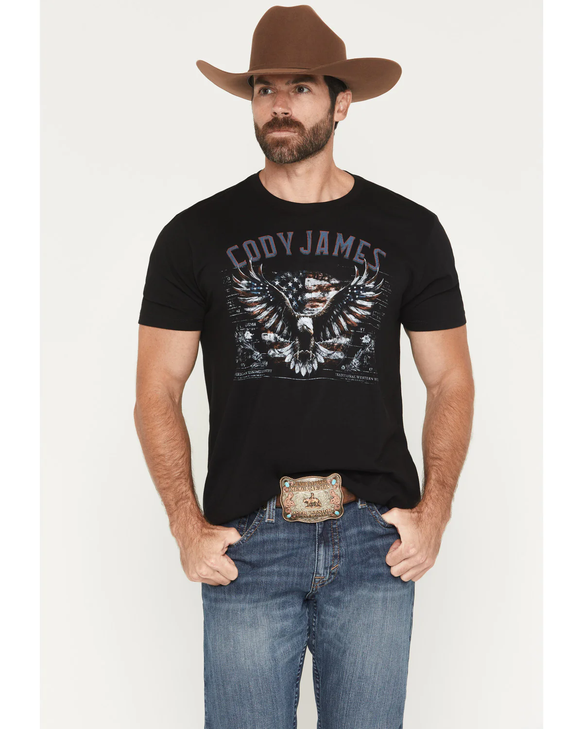 Cody James Men's Eagle Patriotic Short Sleeve Graphic T-Shirt