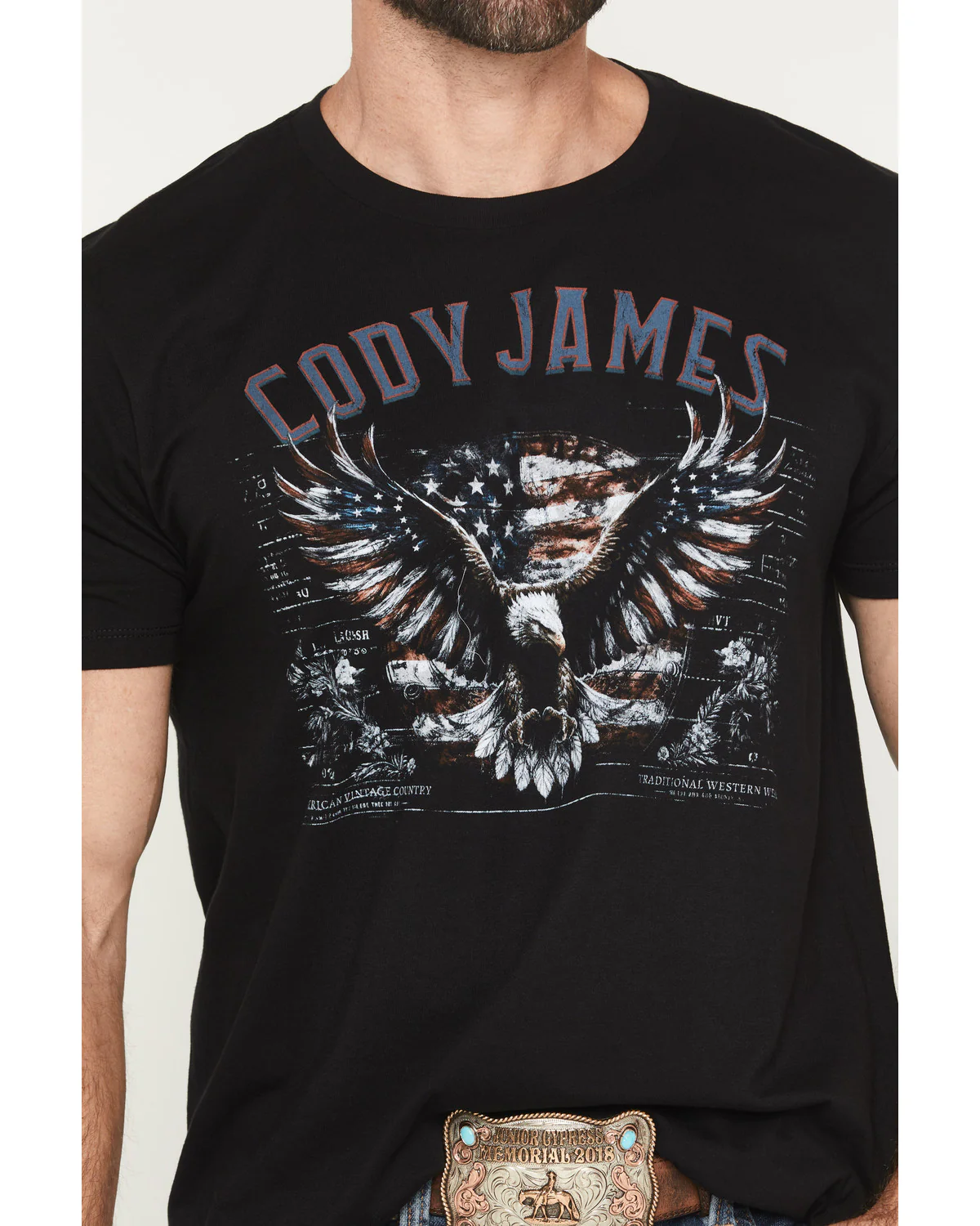 Cody James Men's Eagle Patriotic Short Sleeve Graphic T-Shirt - Image 3