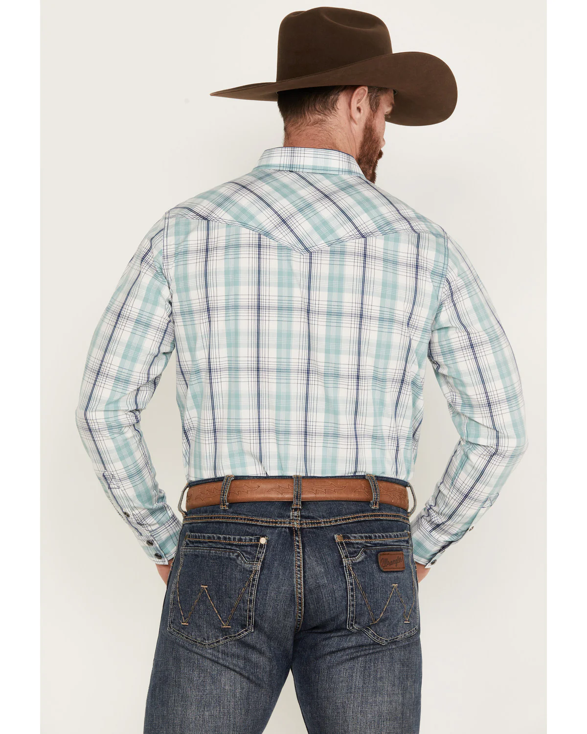 Cody James Men's Ely Plaid Print Long Sleeve Western Snap Shirt - Image 4