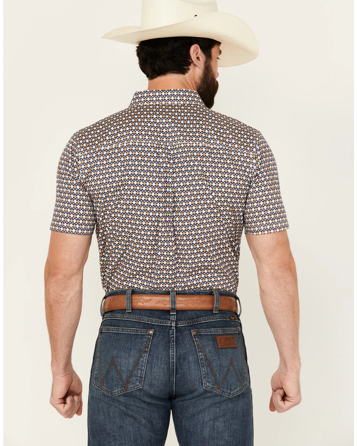 Cody James Men's Everett Geo Print Short Sleeve Button-Down Stretch Western Shirt - Image 4