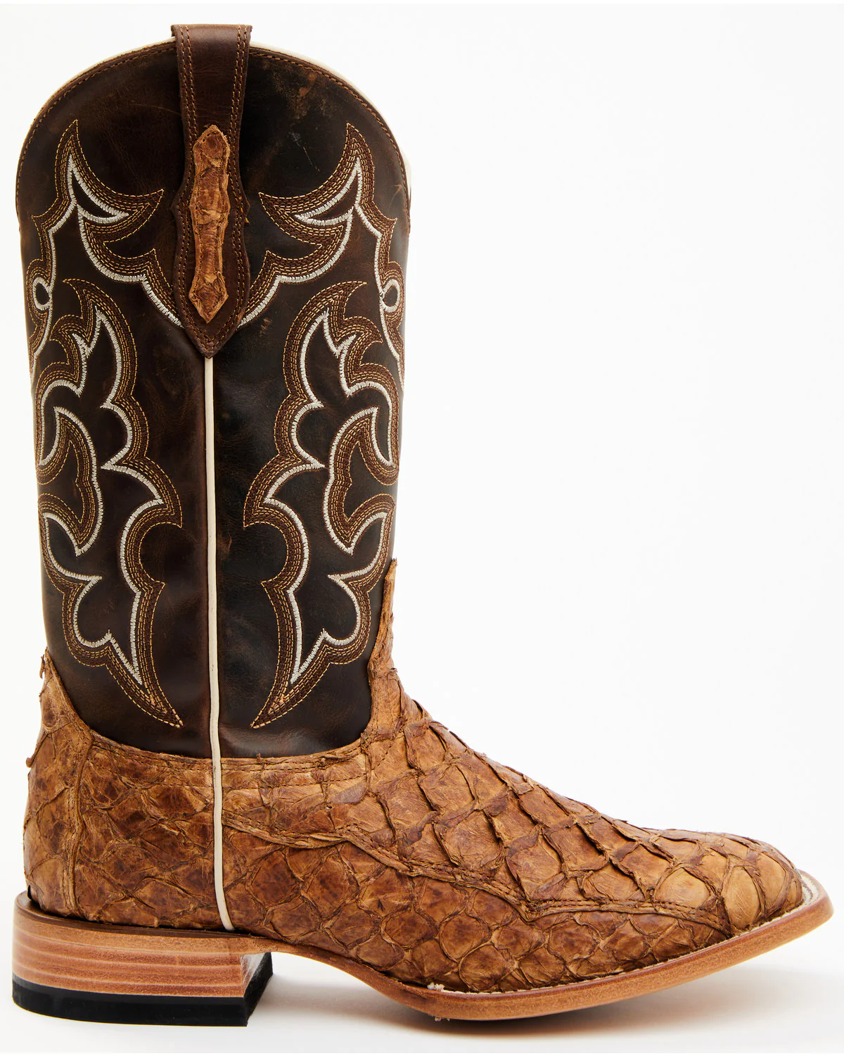 Cody James Men's Exotic Pirarucu Skin Western Boots - Broad Square Toe - Image 2