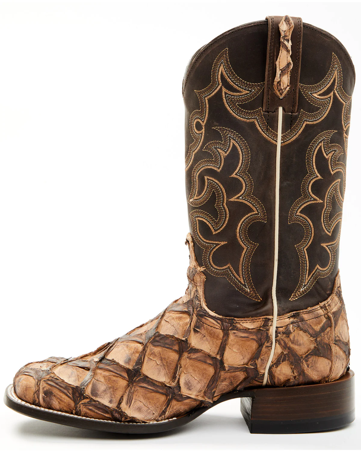 Cody James Men's Exotic Pirarucu Western Boots - Broad Square Toe - Image 3