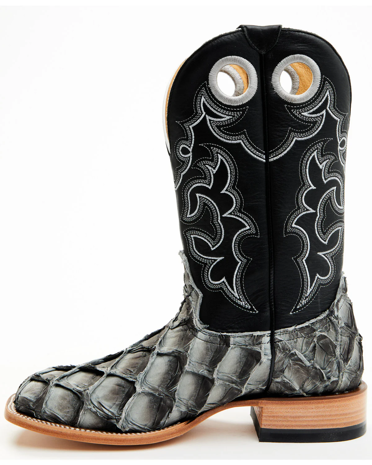 Cody James Men's Exotic Pirarucu Western Boots - Broad Square Toe - Image 3