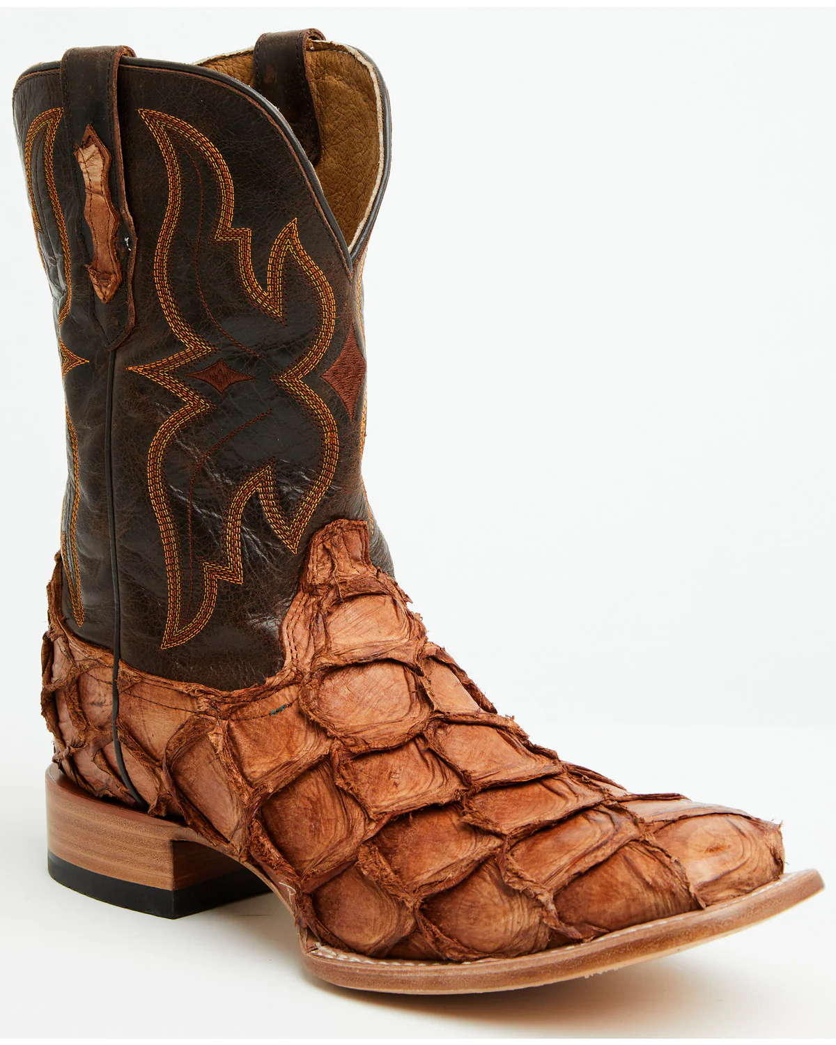 Cody James Men's Exotic Pirarucu Western Boots - Broad Square Toe