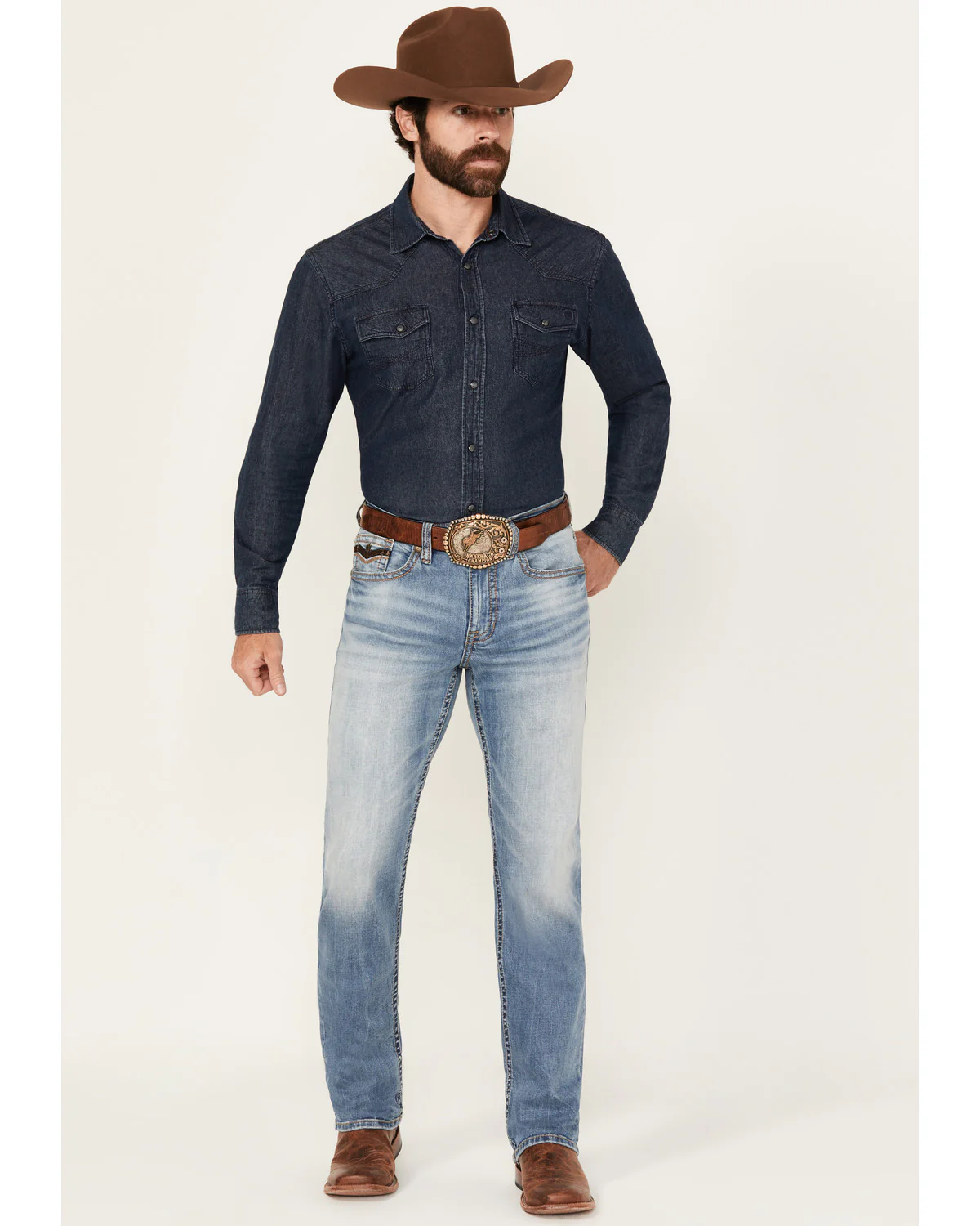 Cody James Men's Fire Water Wash Jackson Slim Straight Stretch Denim Jeans